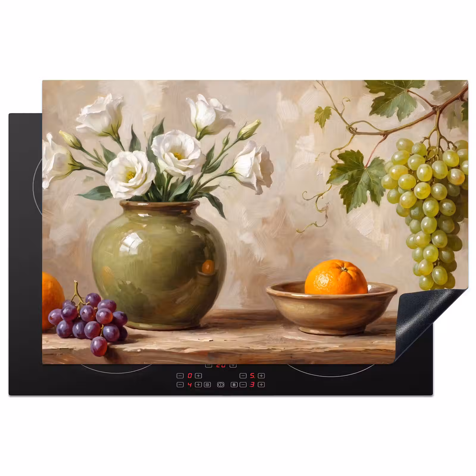 Induction Hob Cover - Flowers - Fruit - Still Life - Bloemen - Fruit - Stilleven Inductie beschermer vinyl 3mm klein