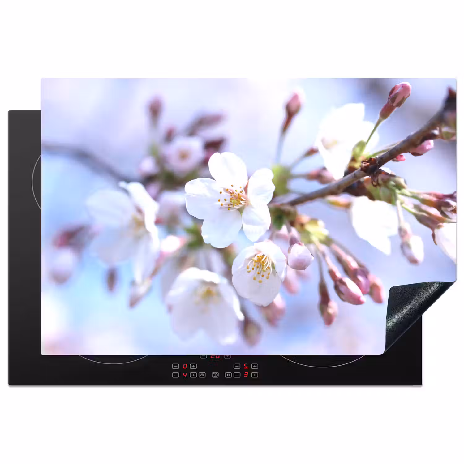 Bloemen - Sakura - Tak - Bloesem takken Inductie beschermer vinyl 3mm klein -3d