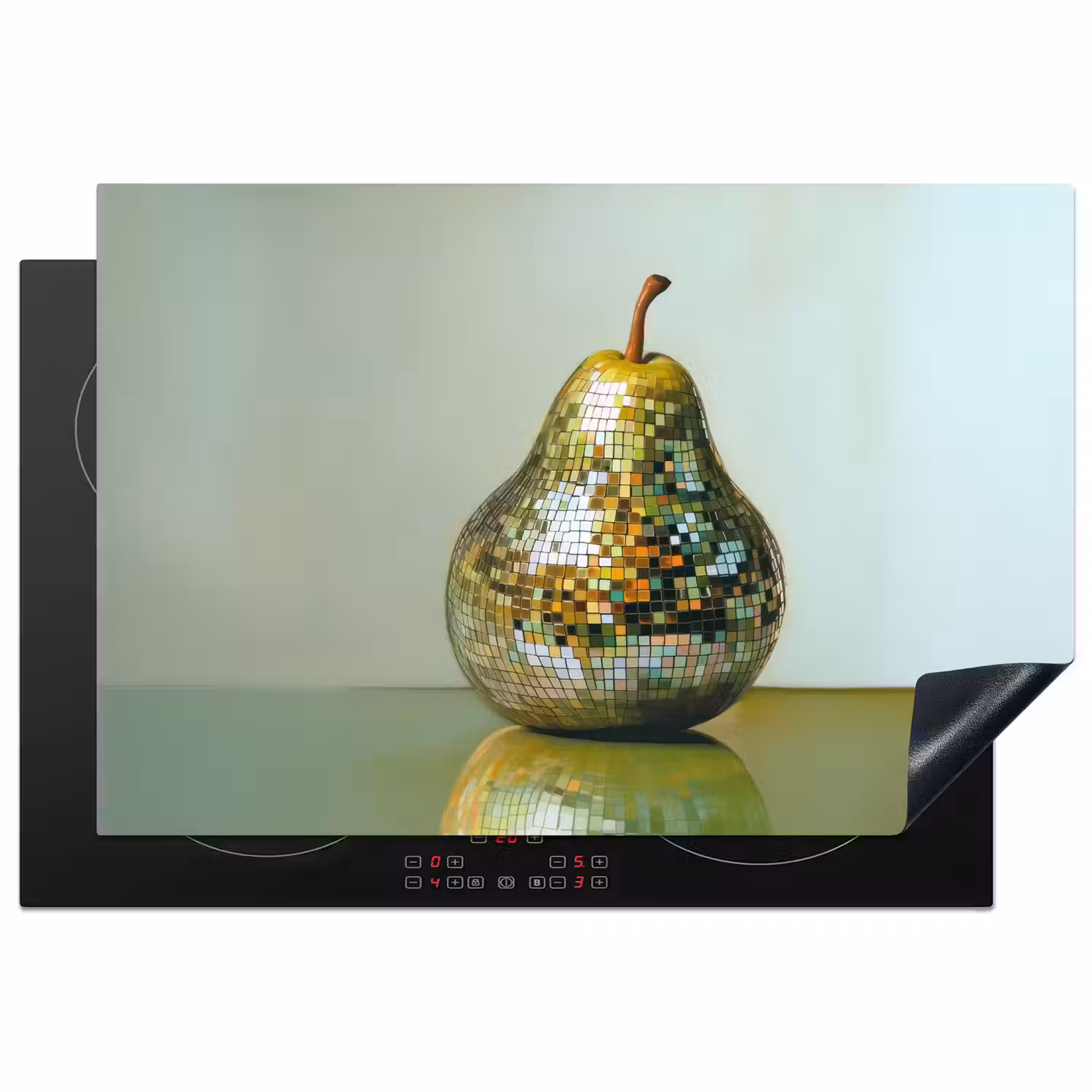 Fruit - Disco - Art - Glitter Inductie beschermer vinyl 3mm klein -3d
