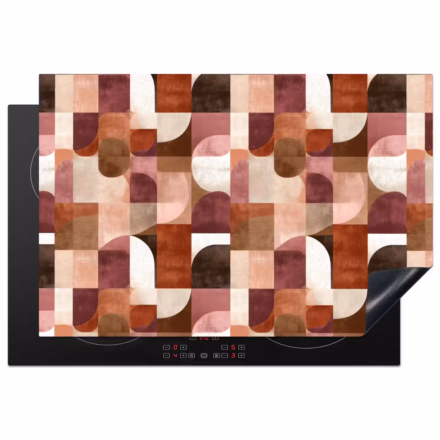 Geometrie - Modern - Retro Inductie beschermer vinyl 3mm klein 276 -3d