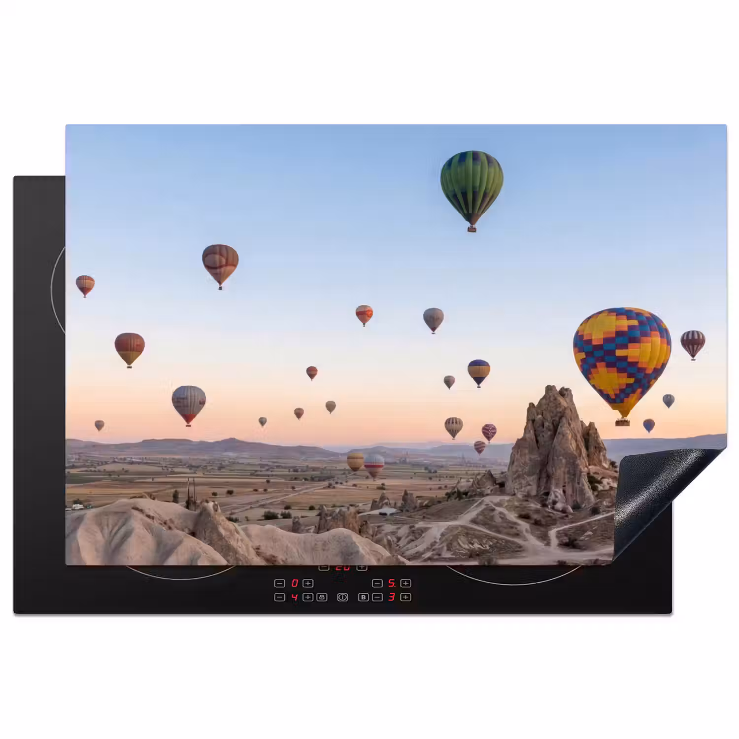 Luchtballonnen - Rotsen - Zonsopgang Inductie beschermer vinyl 3mm klein -3d