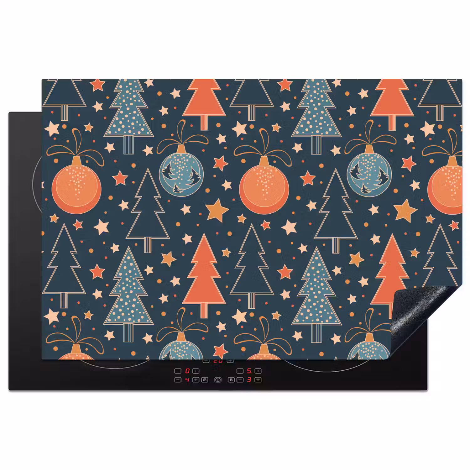 Illustratie - Kerst - Symbolen - Blauw Inductie beschermer vinyl 3mm klein 276 -3d