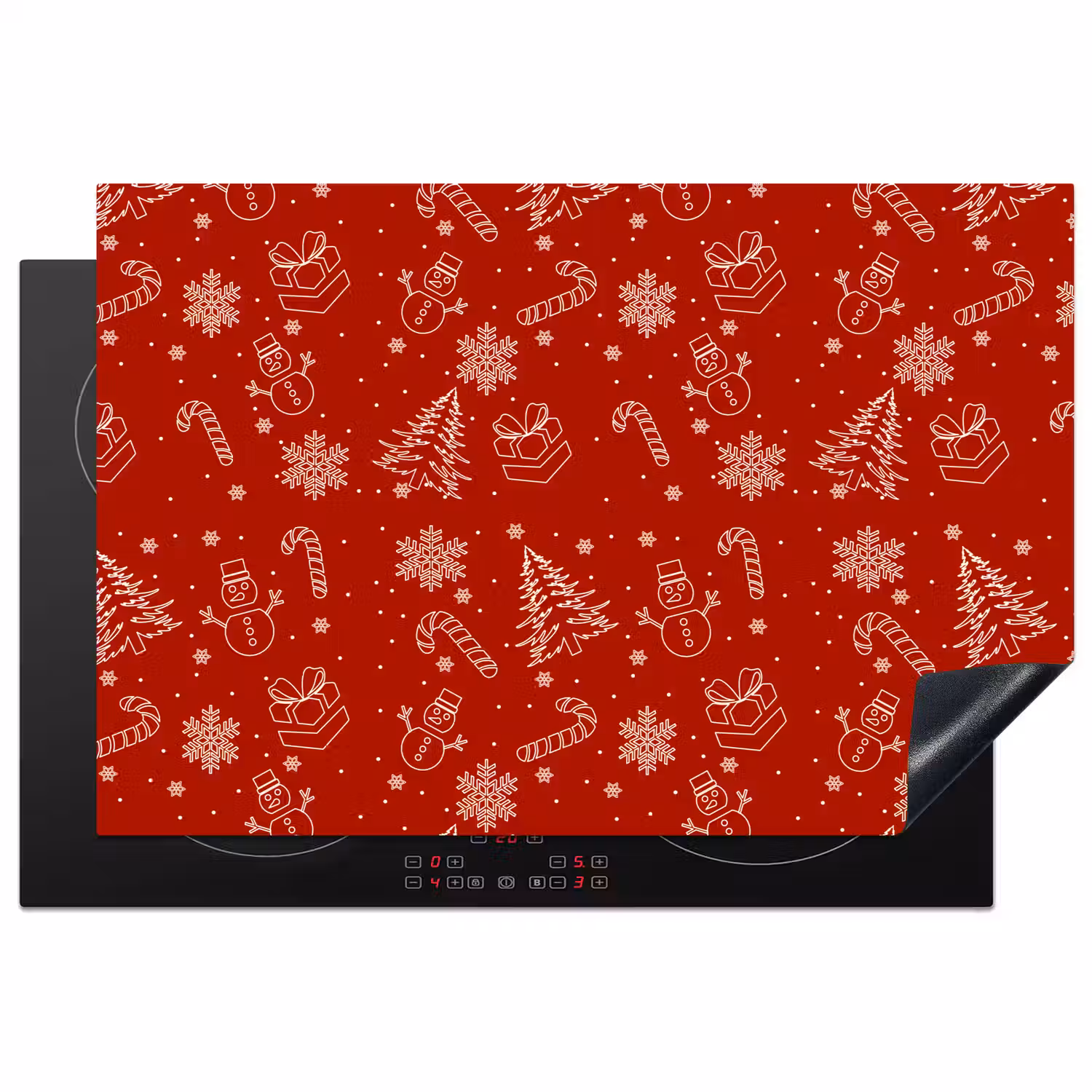 Illustratie - Kerstsymbolen - Rood Inductie beschermer vinyl 3mm klein 276 -3d