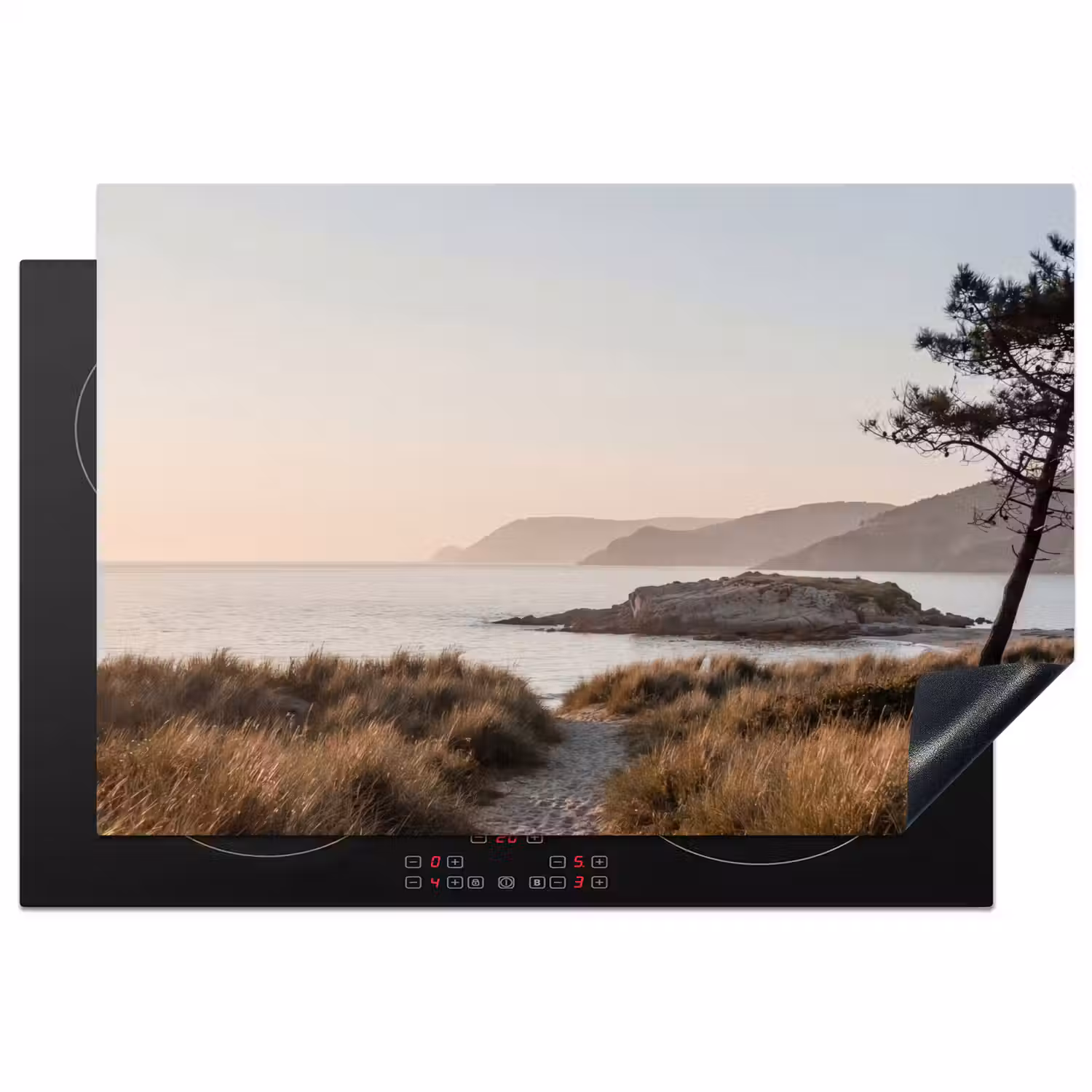 Landschap - Kust - Duinen Inductie beschermer vinyl 3mm klein -3d