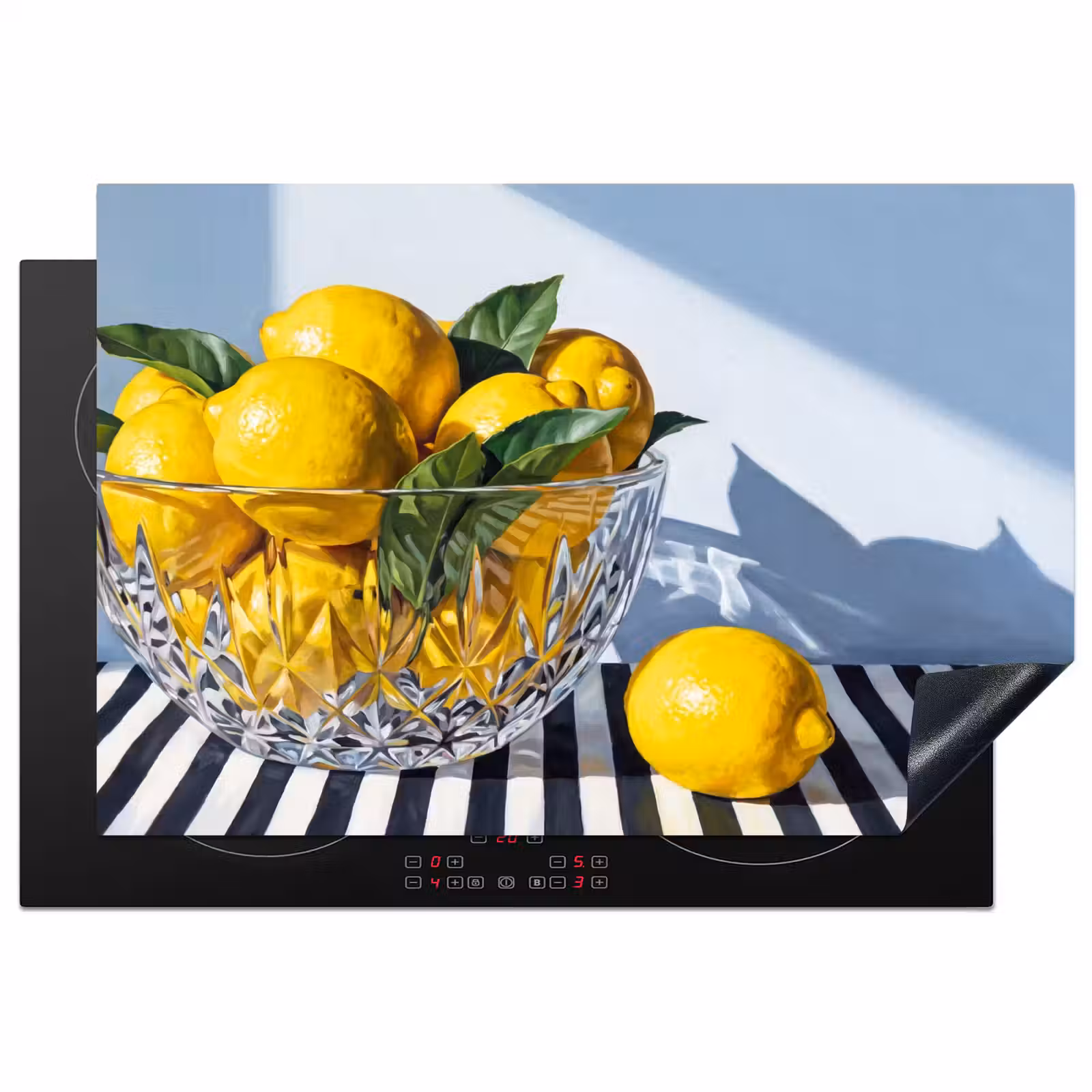 Induction Hob Cover - Lemons - Fruit - Yellow - Citroenen - Fruit - Geel Inductie beschermer vinyl 3mm klein