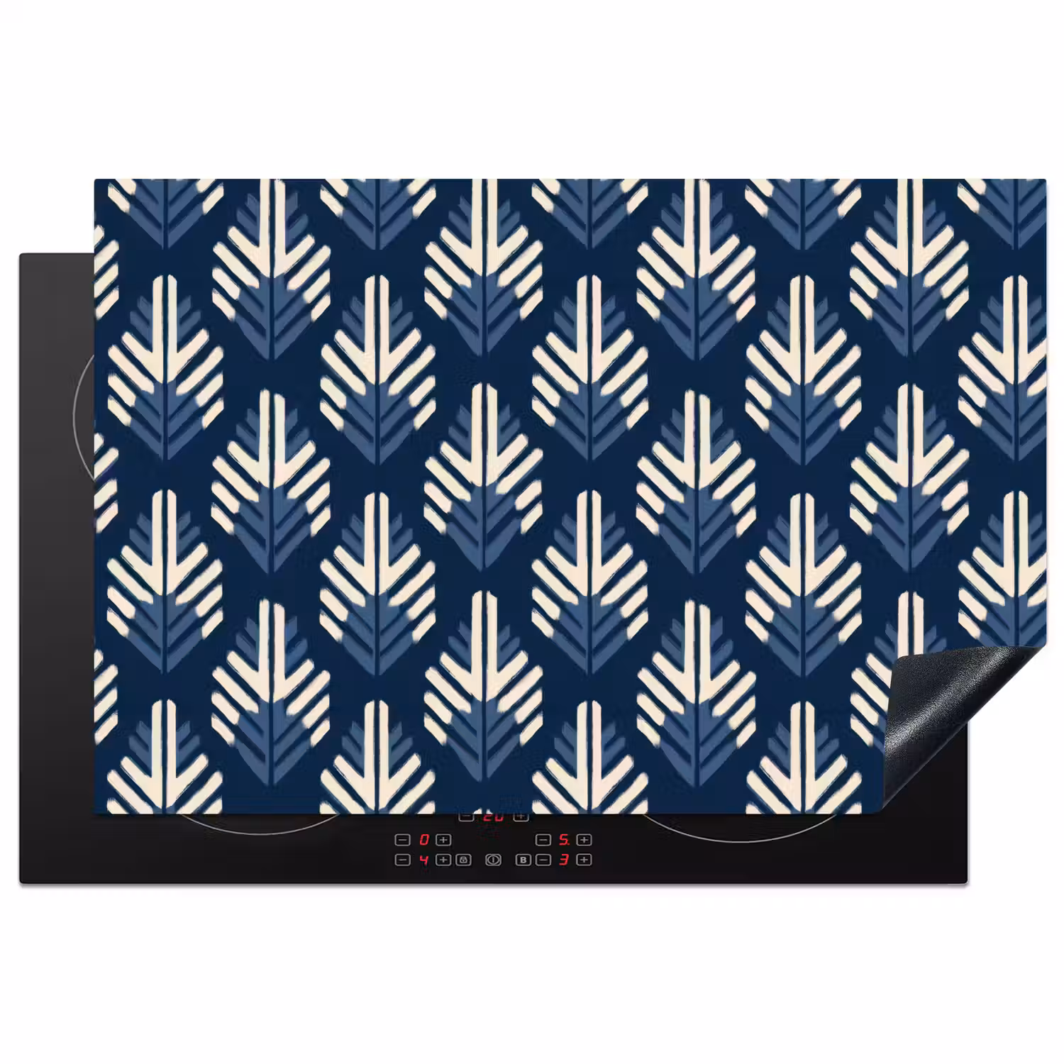 Modern - Patroon - Blauw Inductie beschermer vinyl 3mm klein 276 -3d