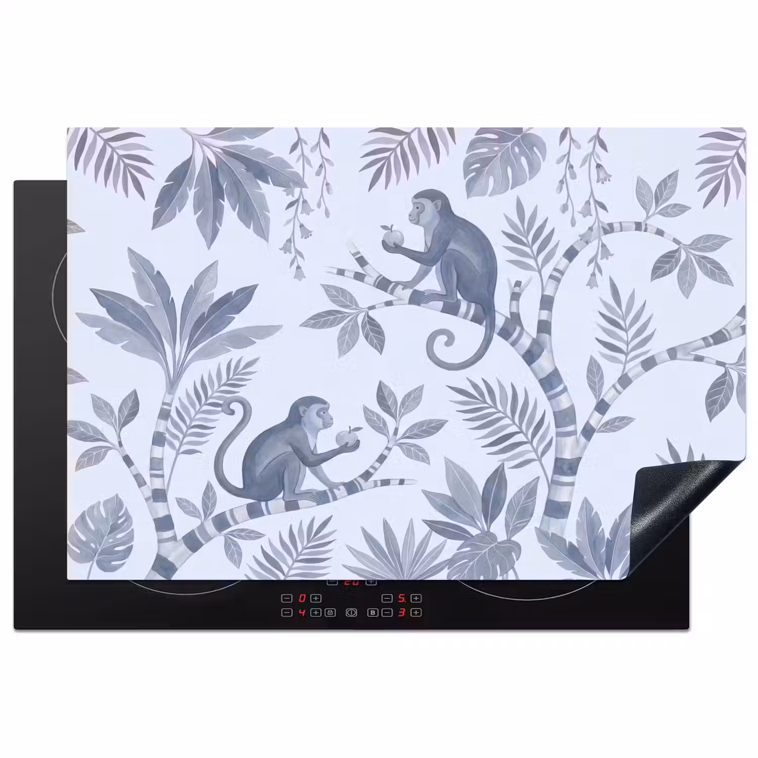 Aap - Boom - Bladeren - Jungle - Illustratie Inductie beschermer vinyl 3mm klein -3d