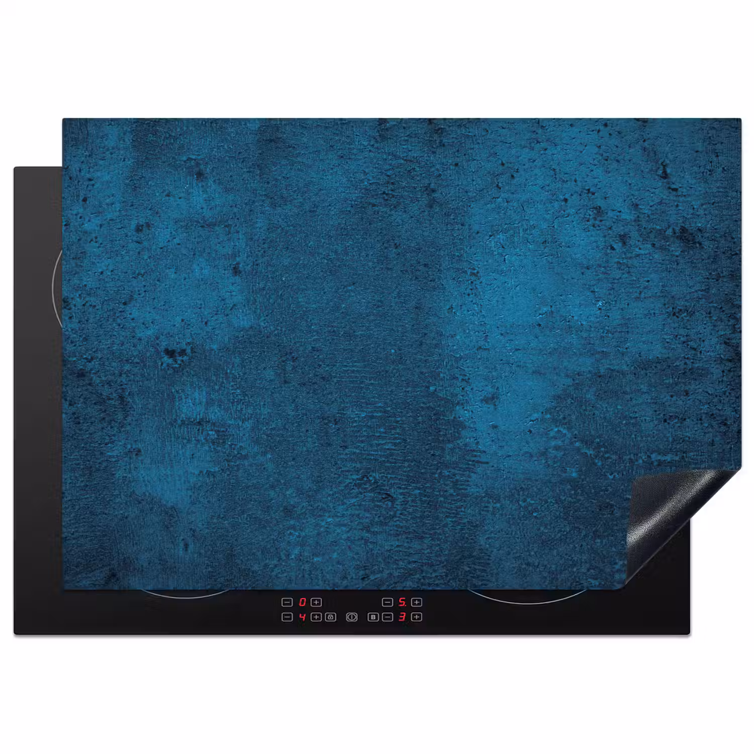 Natuursteen - Beton - Steen - Blauw Inductie beschermer vinyl 3mm middel -3d