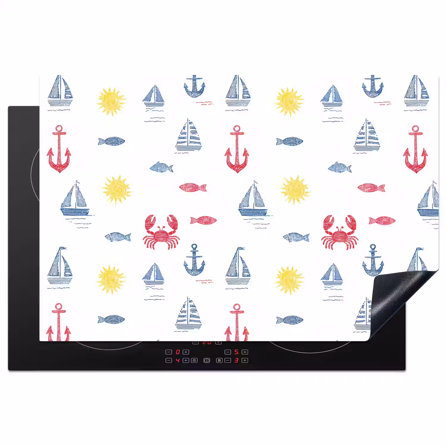 Nautisch - Illustraties - Kleurrijk Inductie beschermer vinyl 3mm klein 276 -3d