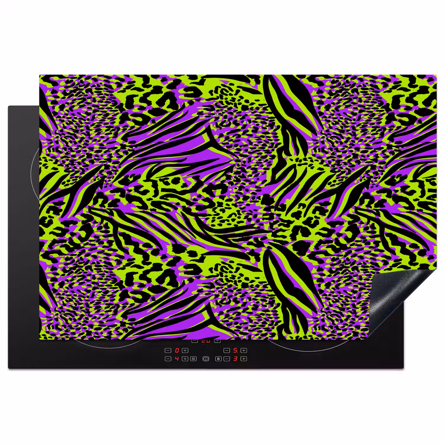 Neon - Paars - Dieren - Patroon Inductie beschermer vinyl 3mm klein 276 -3d