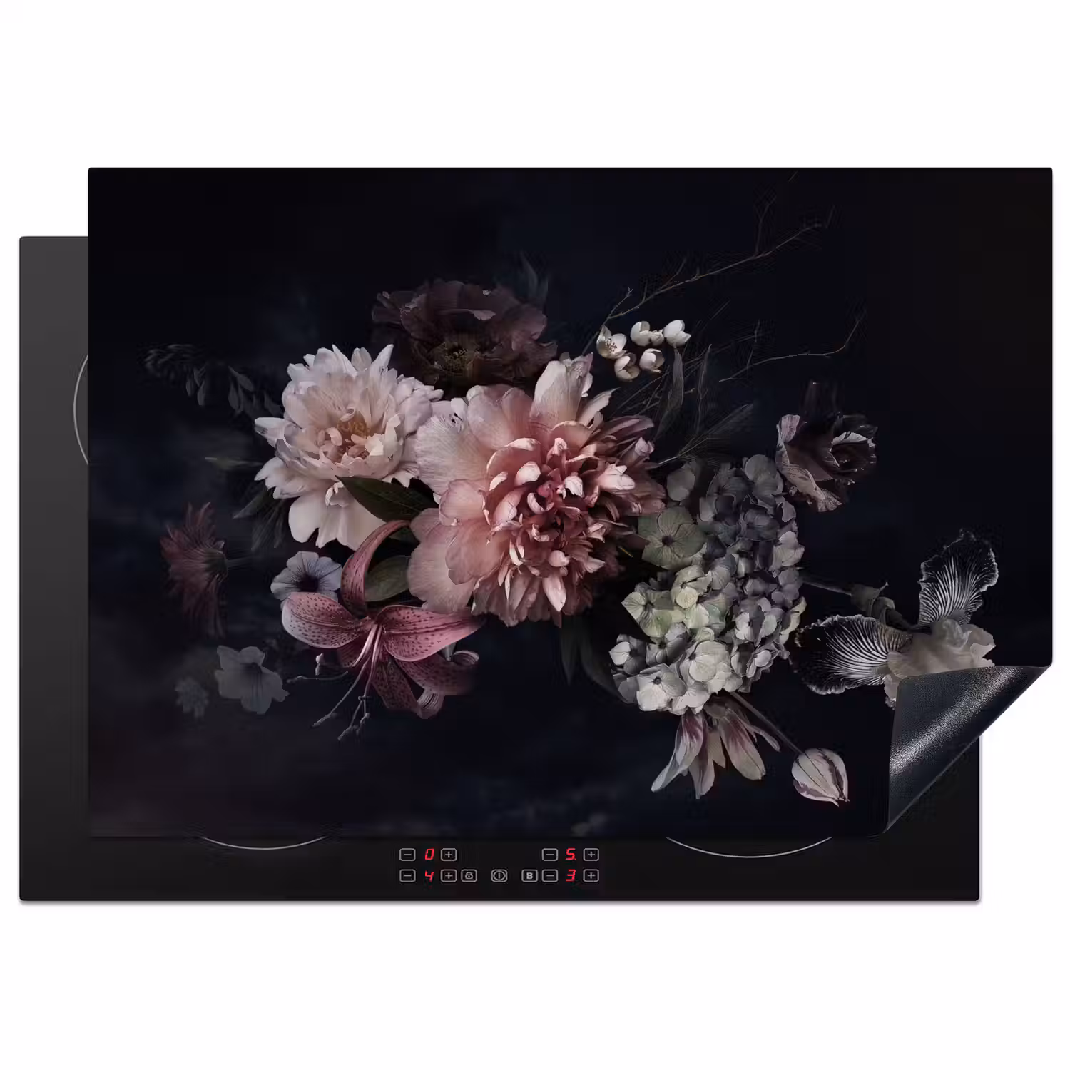 Nachtelijke Flora Symfonie Inductie beschermer vinyl 3mm middel -3d