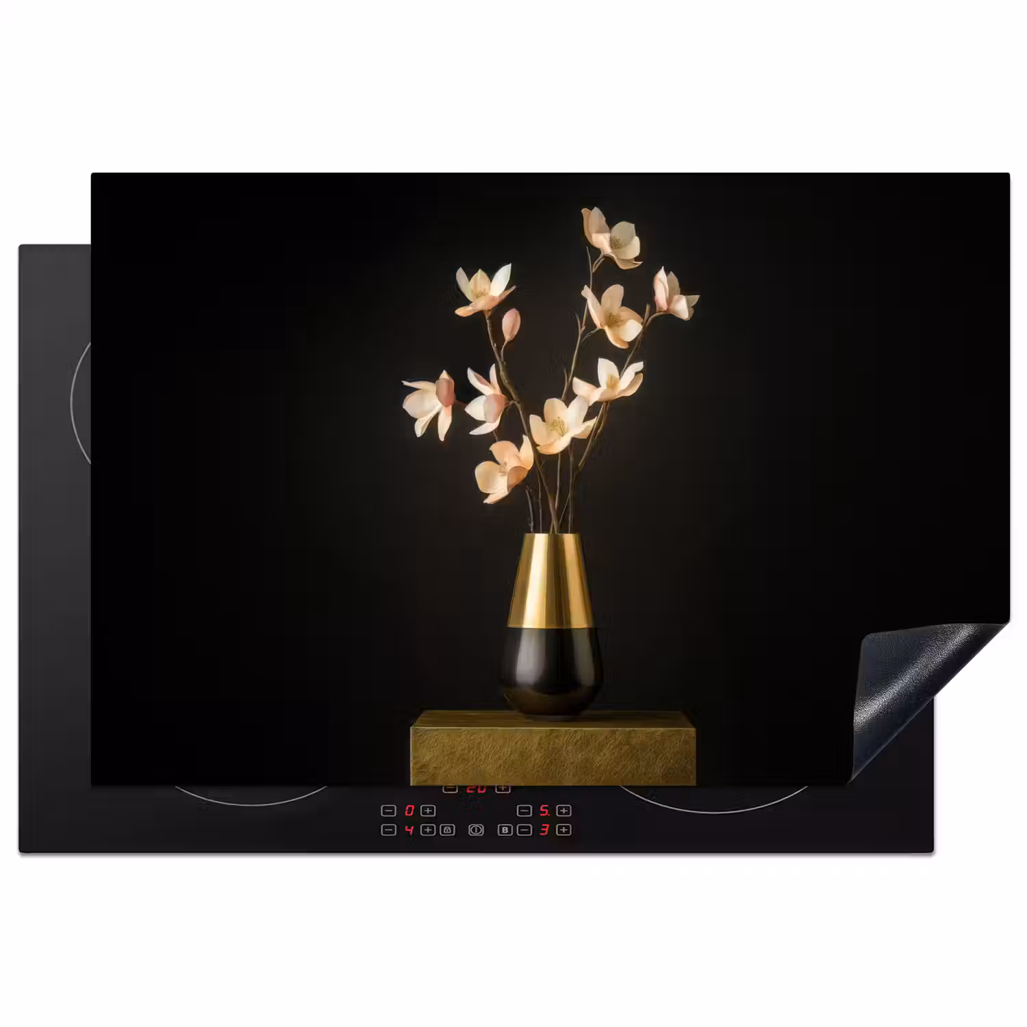 Sierlijk - Boeket - Goud - Vaas Inductie beschermer vinyl 3mm klein -3d