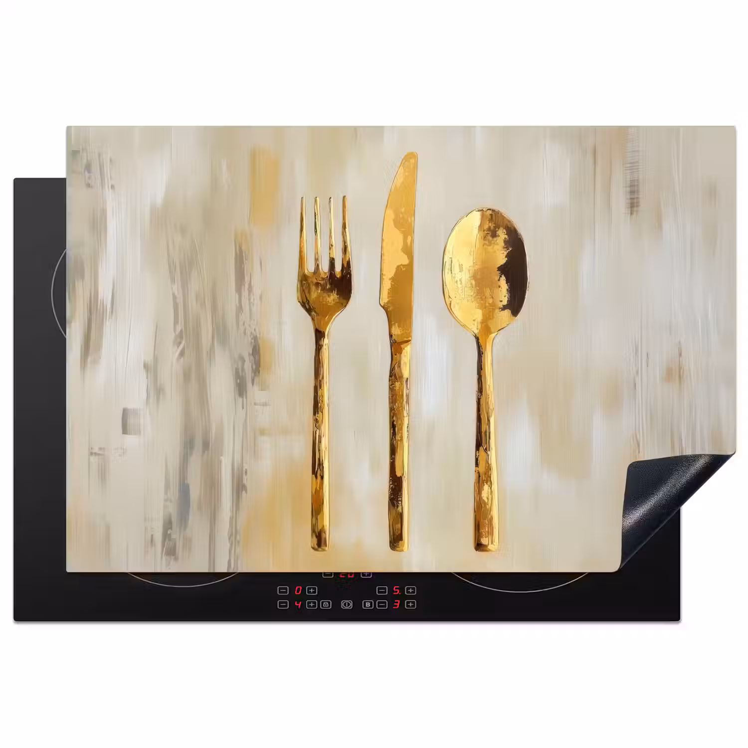 Verf - Goud - Bestek Inductie beschermer vinyl 3mm klein -3d