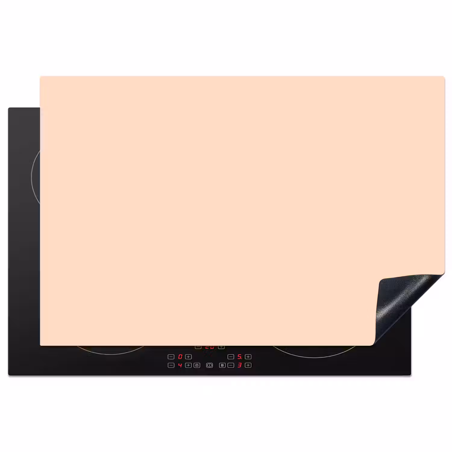 Pale - Peach - Nude Inductie beschermer vinyl 3mm klein 276 -3d