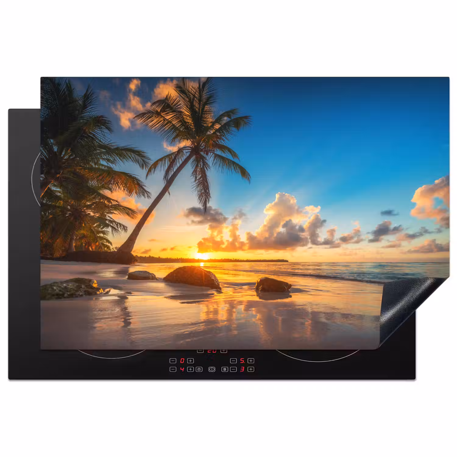 Paradijselijk Zonsondergangspanorama Inductie beschermer vinyl 3mm klein -3d
