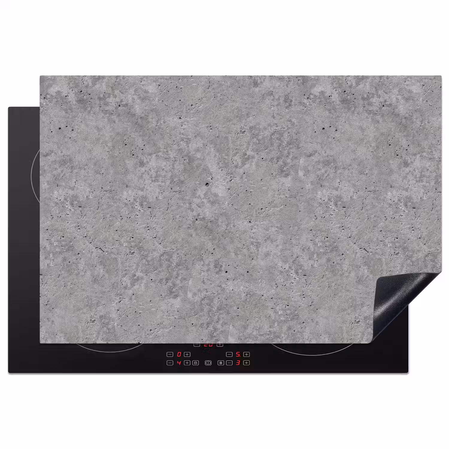 Patroon - Cement - Beton Inductie beschermer vinyl 3mm klein 276 -3d