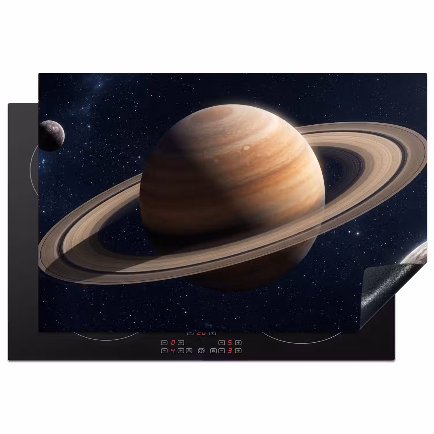 Planeten - Saturnus - Ruimte Inductie beschermer vinyl 3mm klein -3d