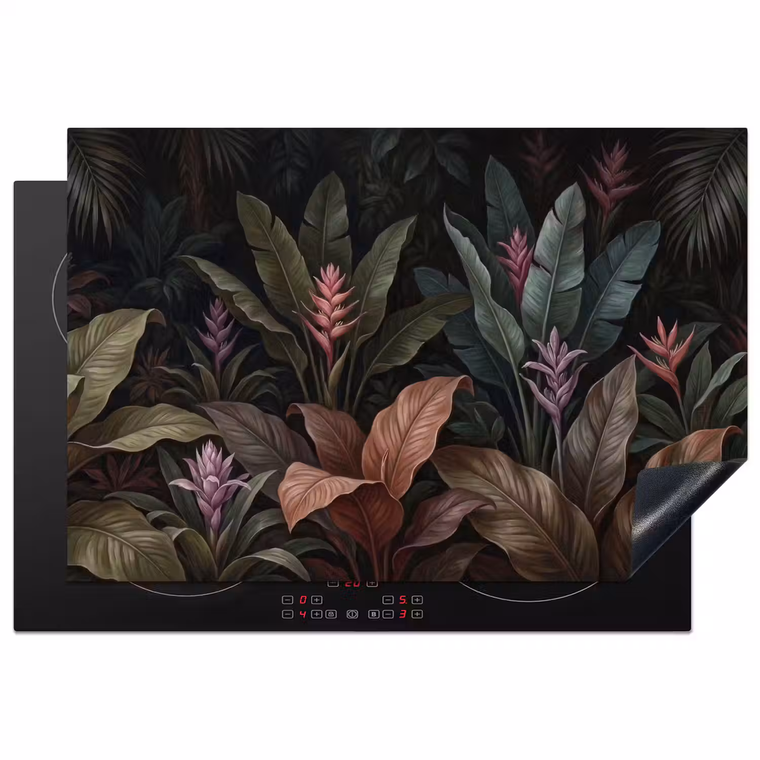 Planten - Tropisch - Jungle - Donker - Natuur Inductie beschermer vinyl 3mm klein -3d