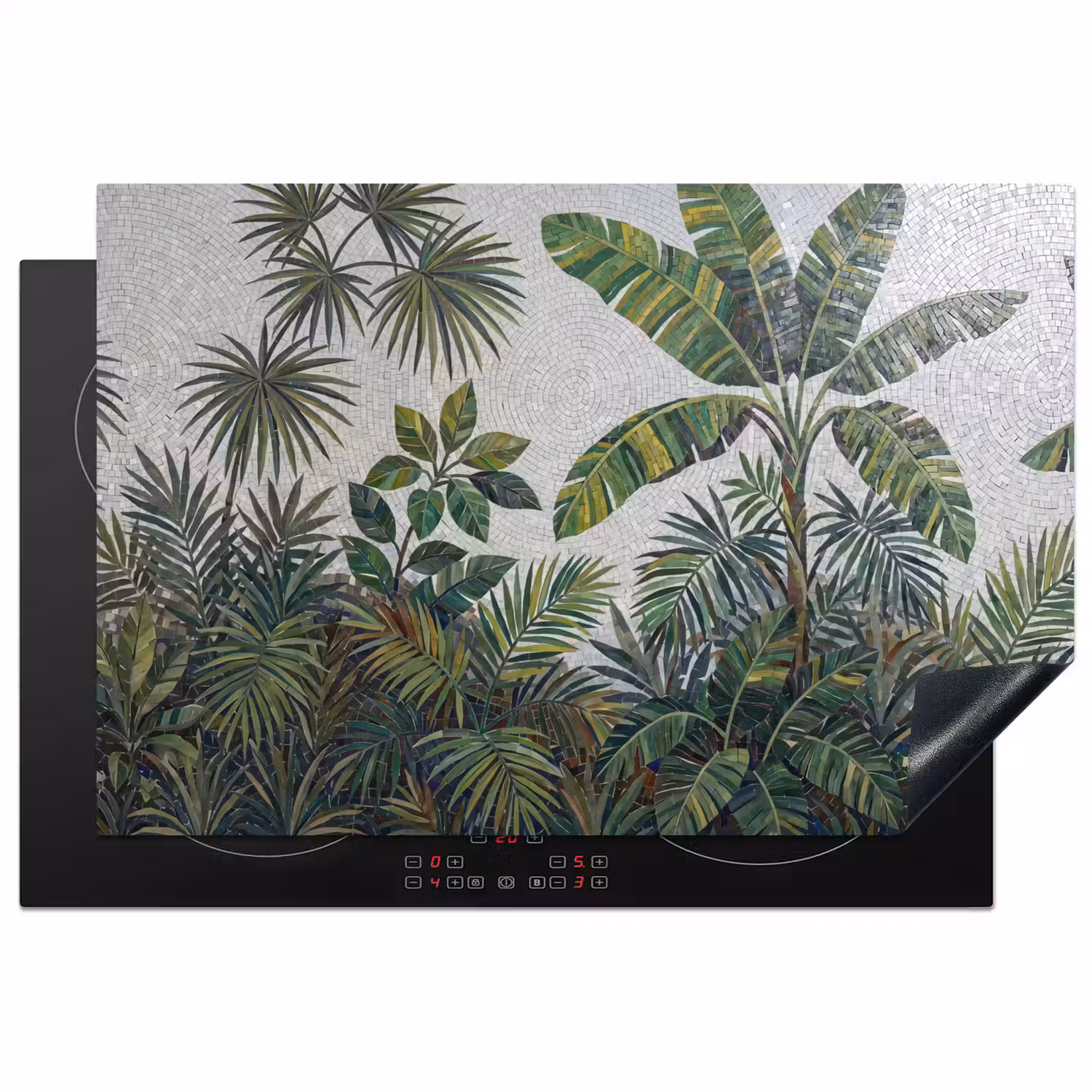 Planten - Tropisch - Mozaïek - Groen - Natuur Inductie beschermer vinyl 3mm klein -3d