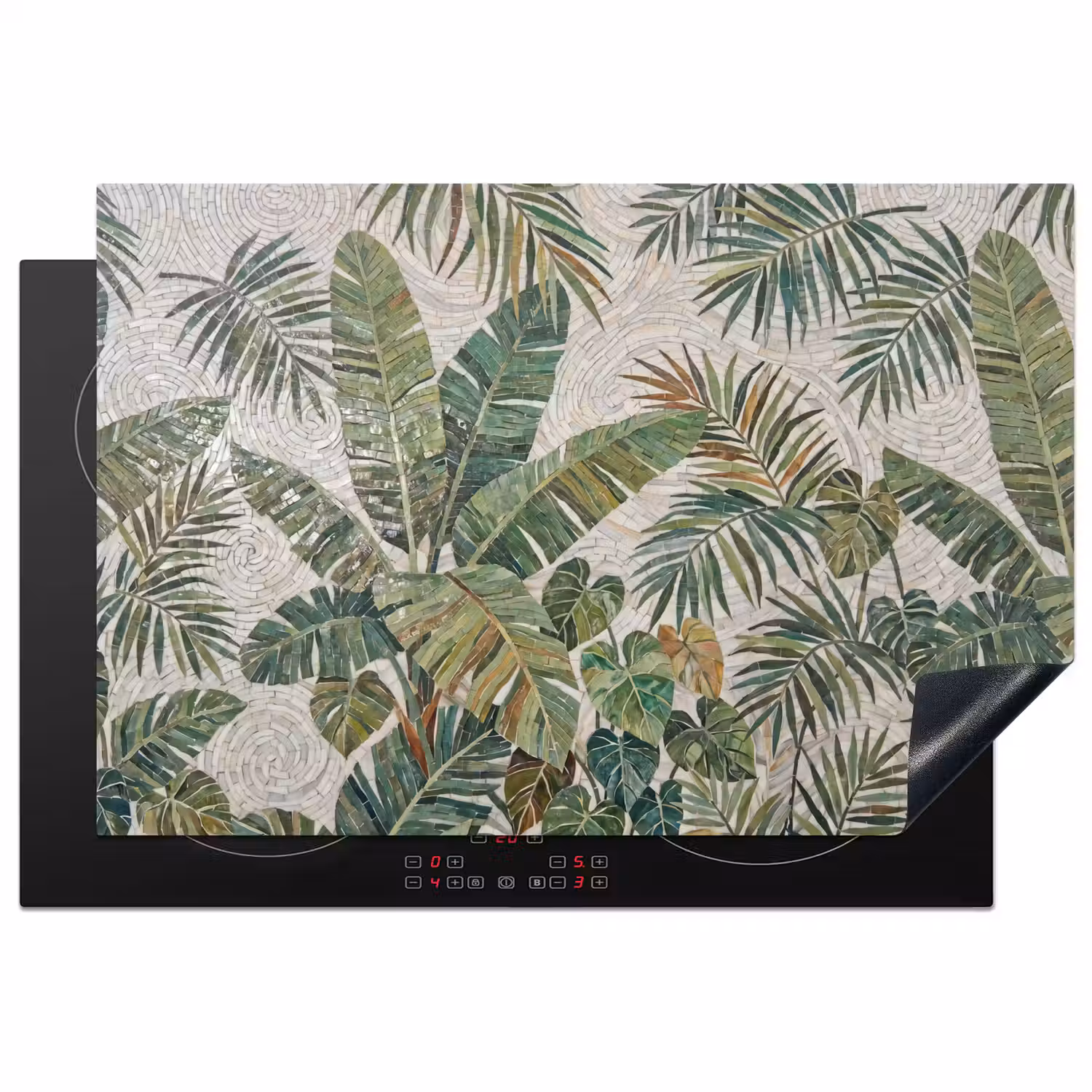 Planten - Tropisch - Mozaïek - Natuur - Groen Inductie beschermer vinyl 3mm klein -3d