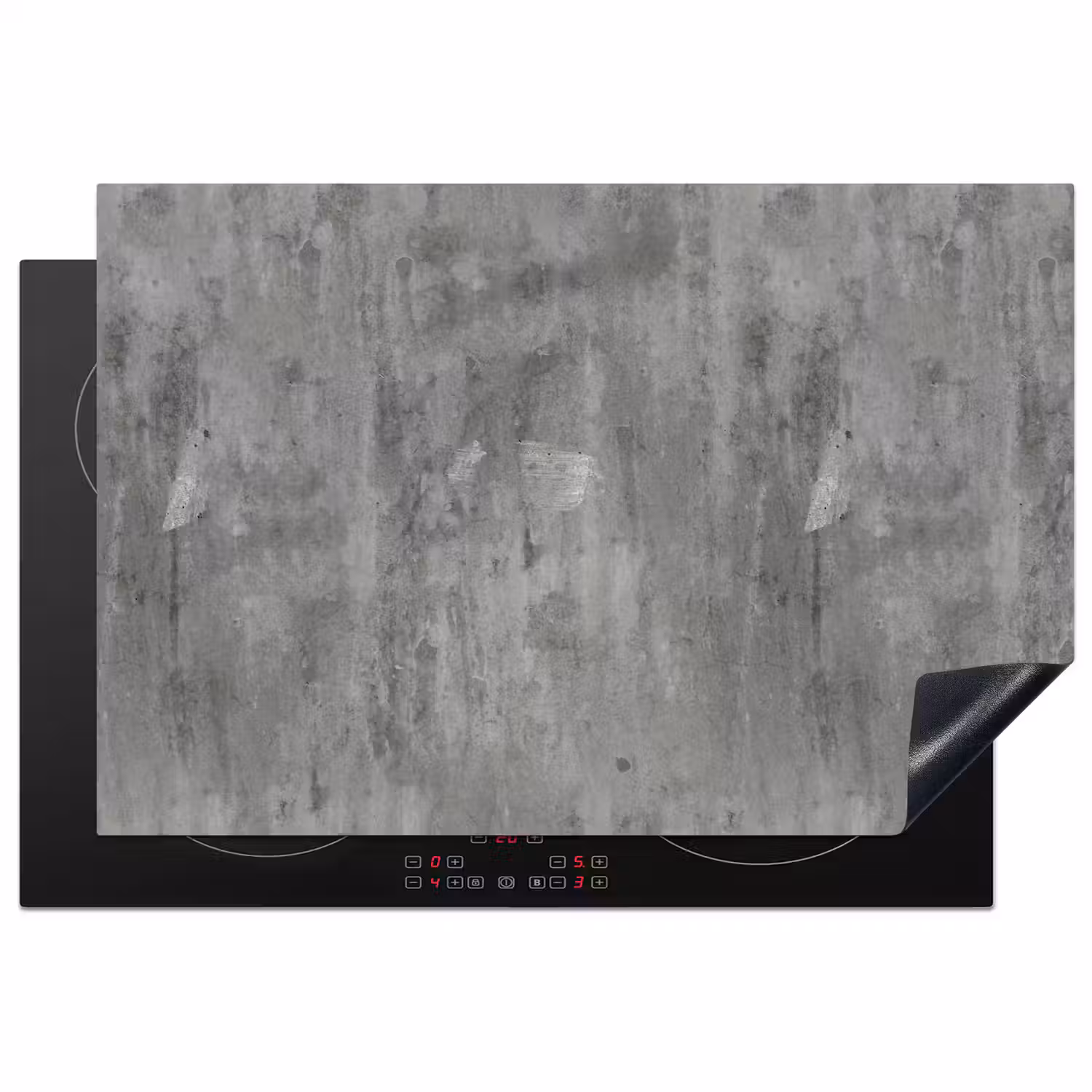 Roest - Beton - Patroon Inductie beschermer vinyl 3mm klein 276 -3d