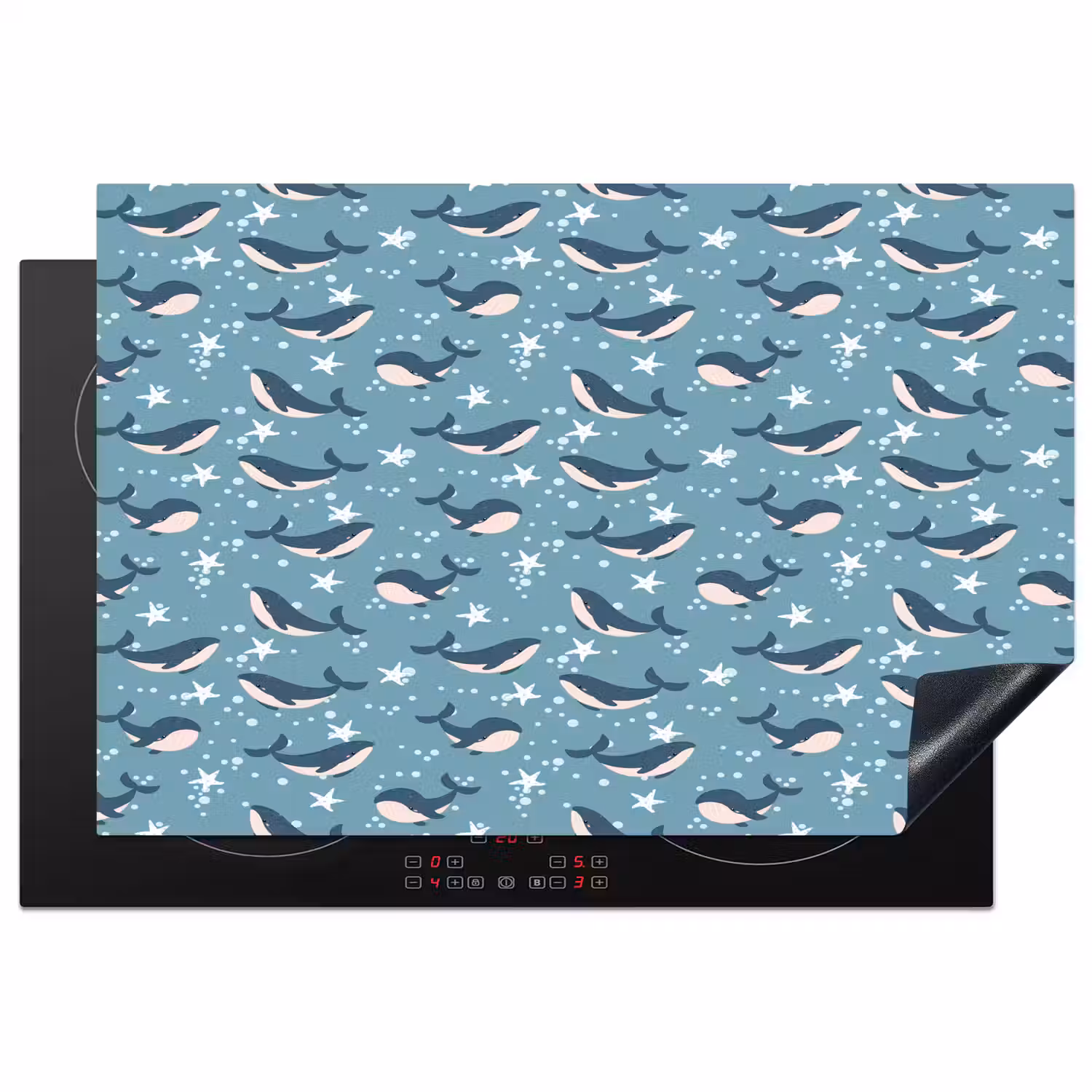 Klein - Oceaan - Walvis - Zeester Inductie beschermer vinyl 3mm klein 276 -3d