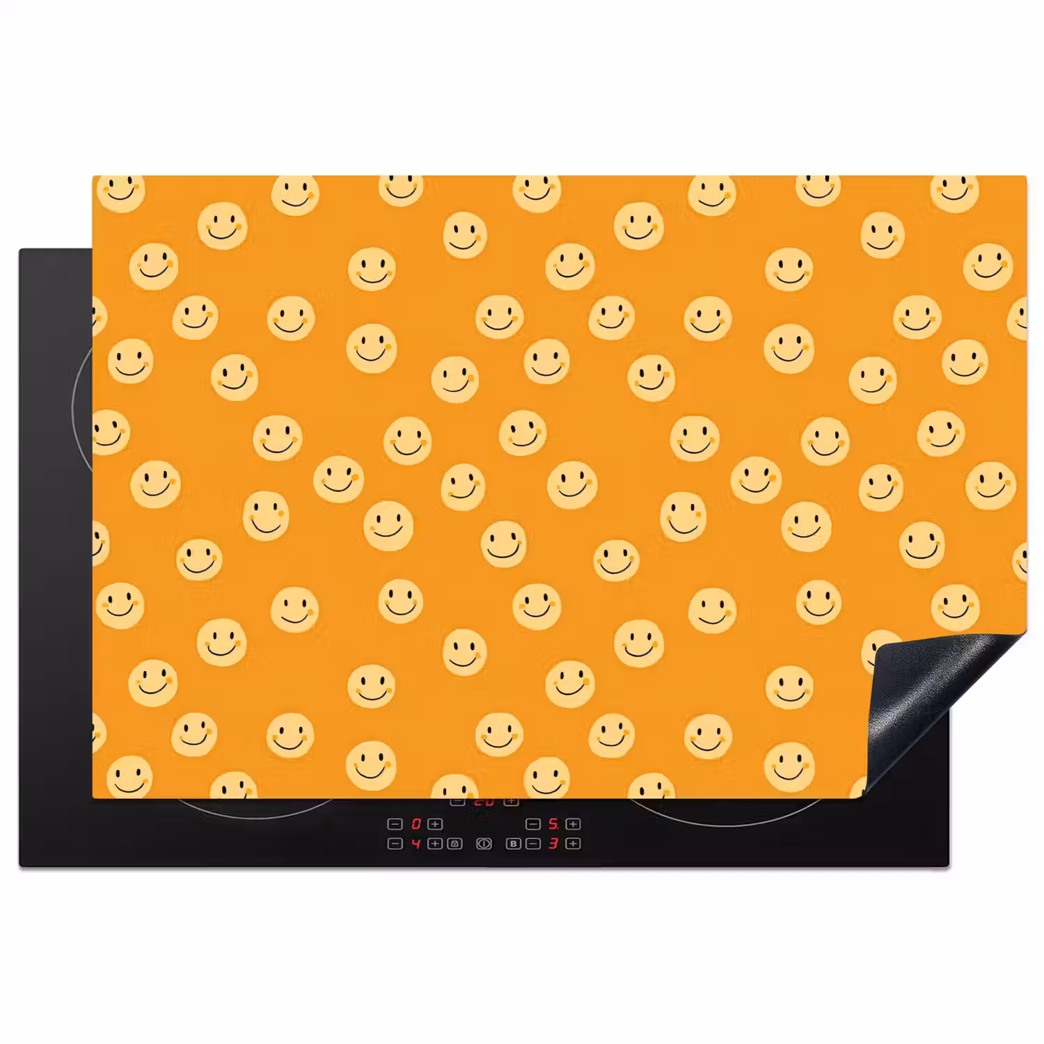Smileys - Retro - Heel Inductie beschermer vinyl 3mm klein 276 -3d