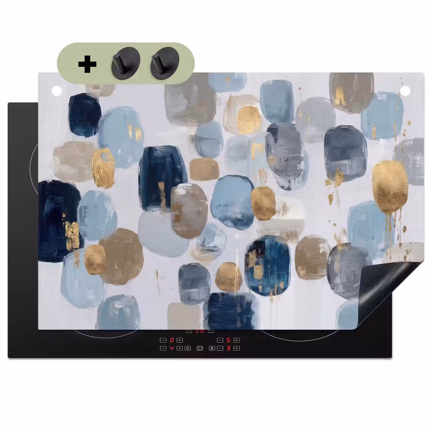 Abstract - Goud - Vormen Inductie beschemer met haakjes klein -3d