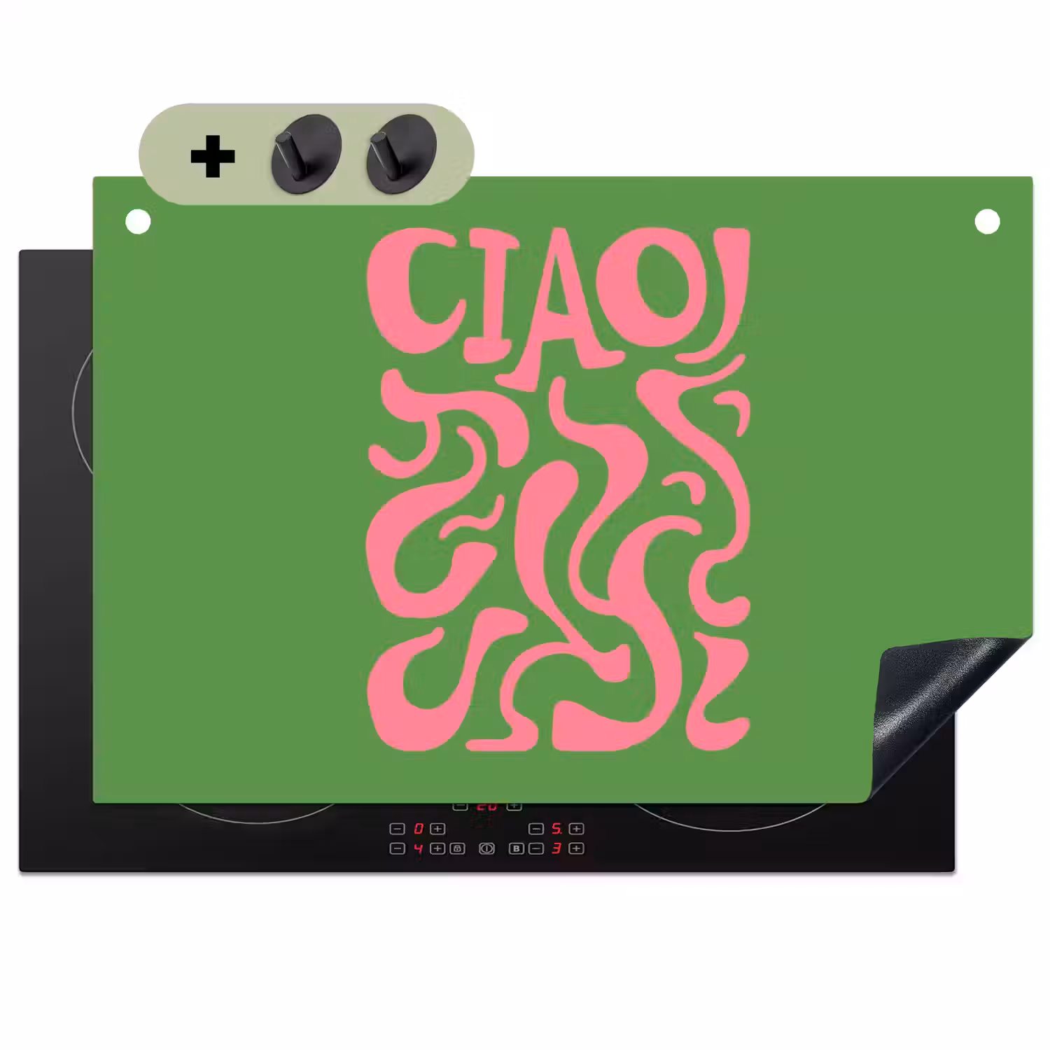 Abstract - Roze - Ciao - Vormen Inductie beschemer met haakjes klein -3d