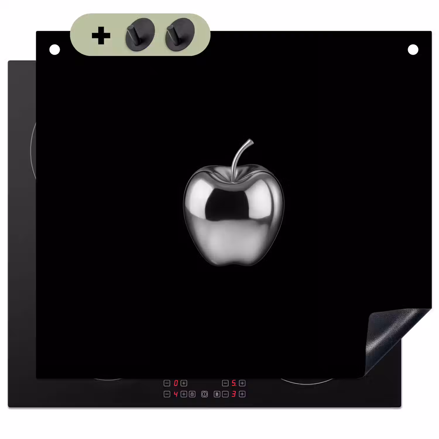 Appel - Metallic - Symmetrisch Inductie beschemer met haakjes middel -3d