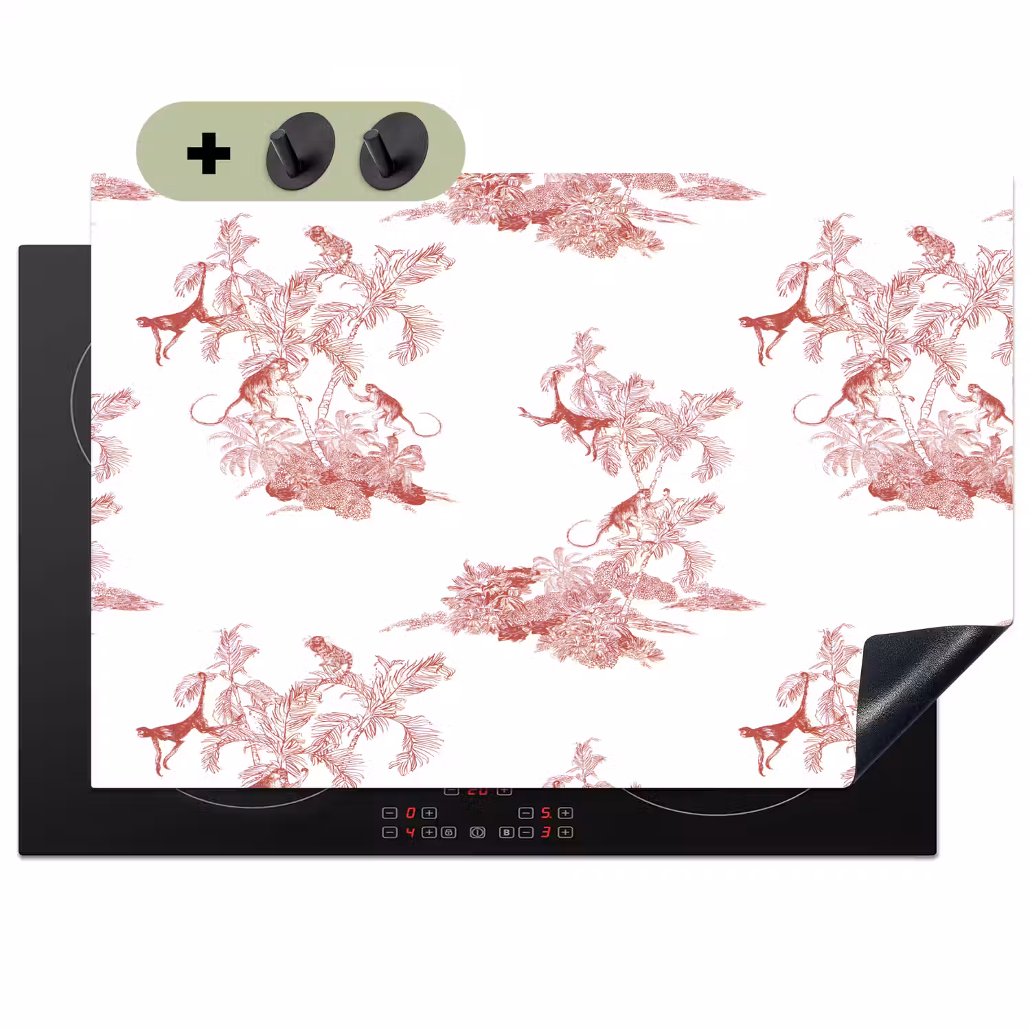 Chimpansee - Beplanting - Rood Inductie beschemer met haakjes klein 777 -3d