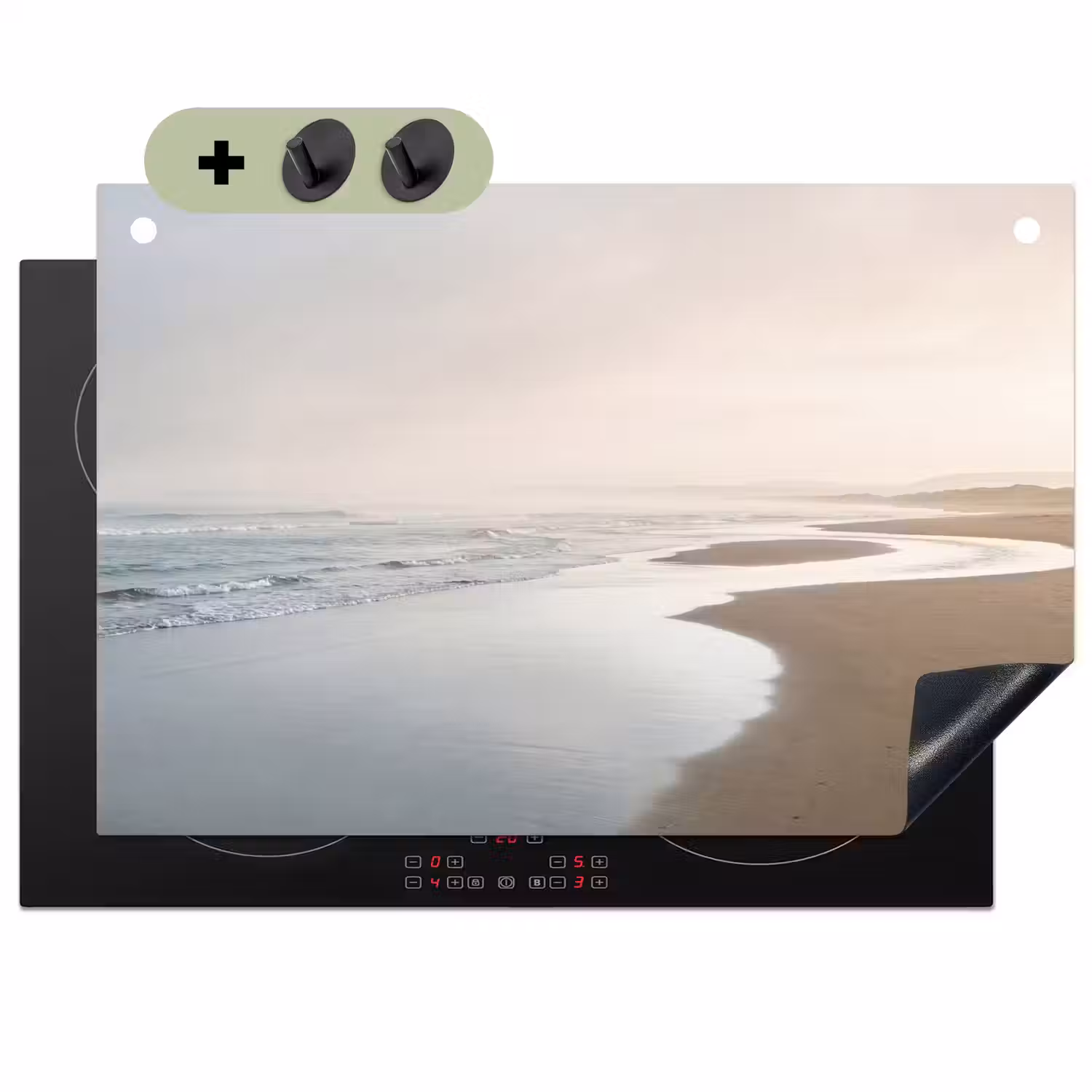 Kustlijn - Strand - Oceaan Inductie beschemer met haakjes klein -3d
