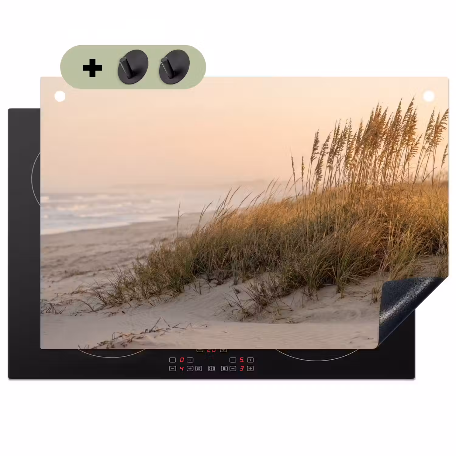 Duinlandschap - Zonsondergang - Strand Inductie beschemer met haakjes klein -3d