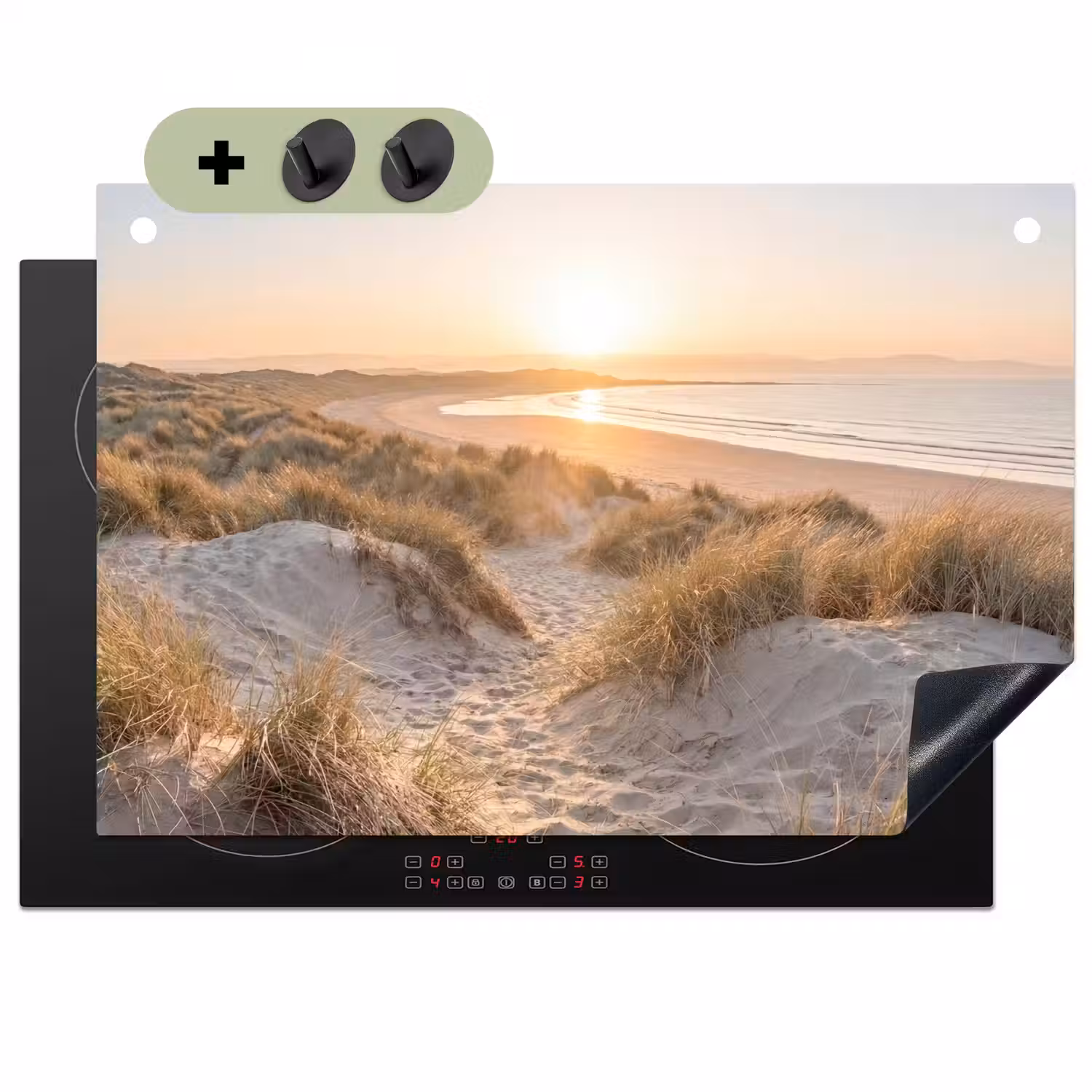 Duinen - Strand - Zee Inductie beschemer met haakjes klein -3d