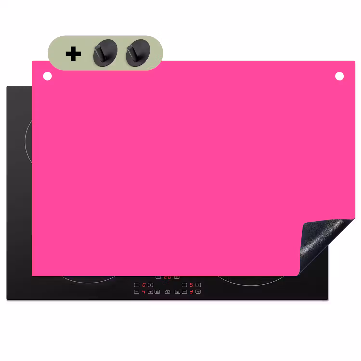 Electric - Magenta - Roze Inductie beschemer met haakjes klein 777 -3d