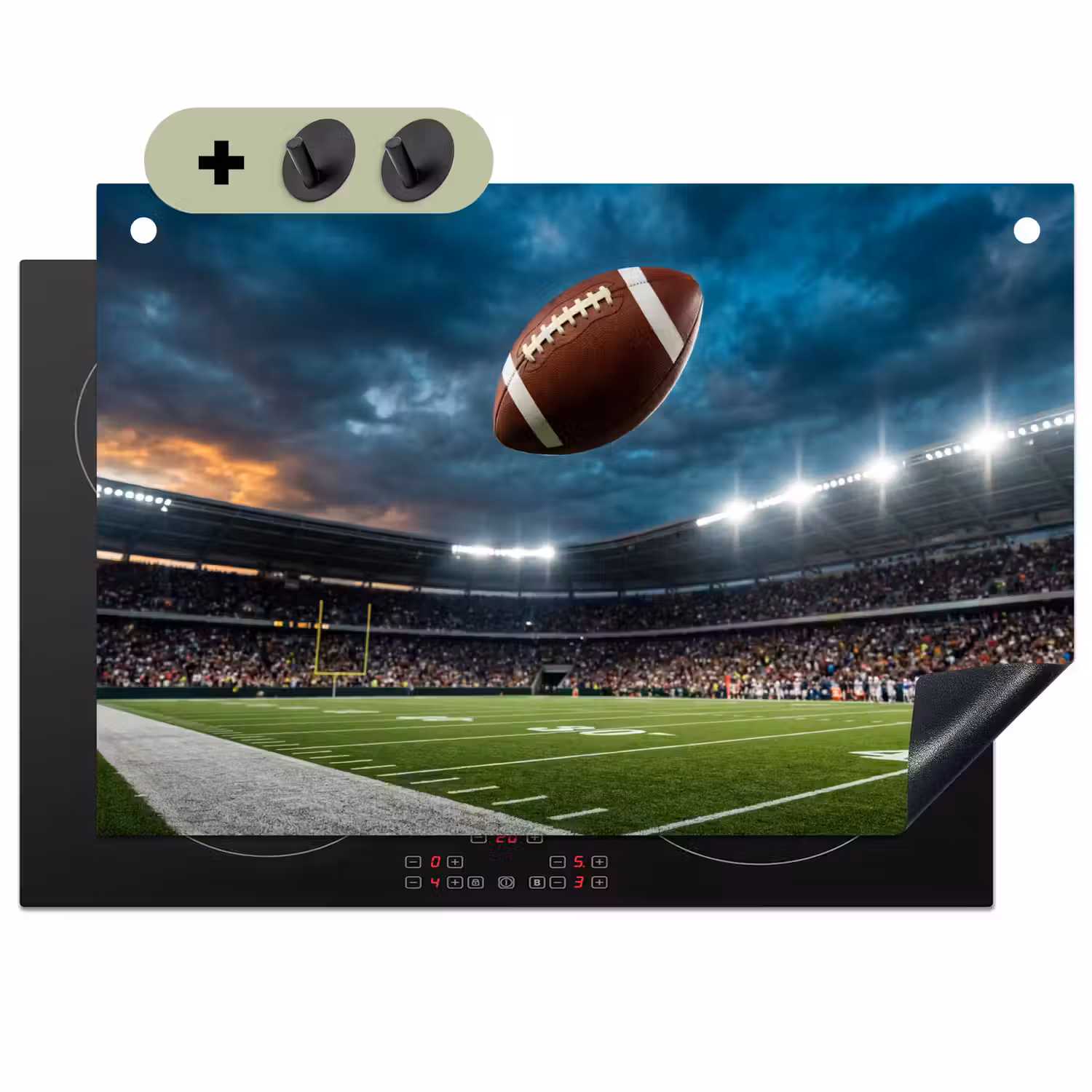 Football - Bal - Stadion - Sport Inductie beschemer met haakjes klein -3d