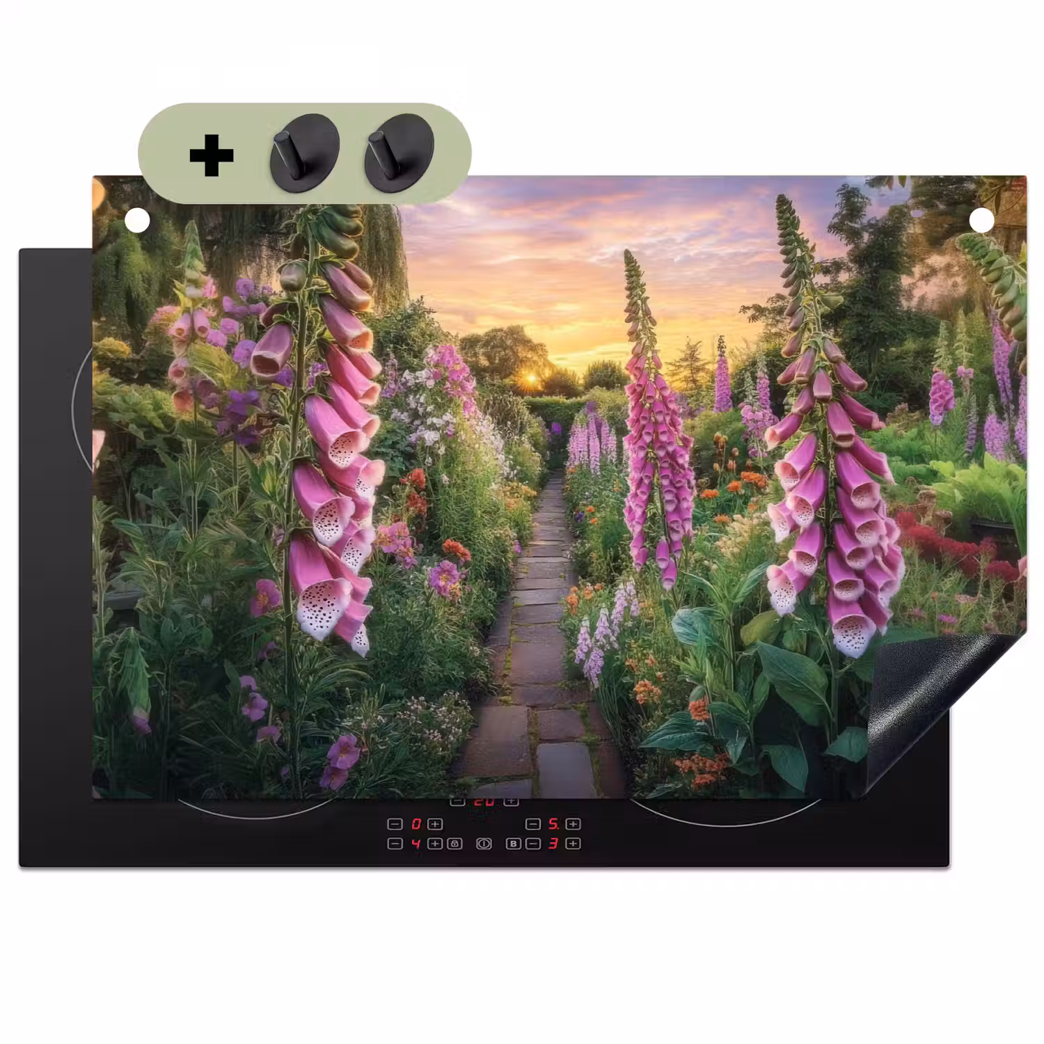 Vingerhoedskruid - Bloemen - Tuin Inductie beschemer met haakjes klein -3d