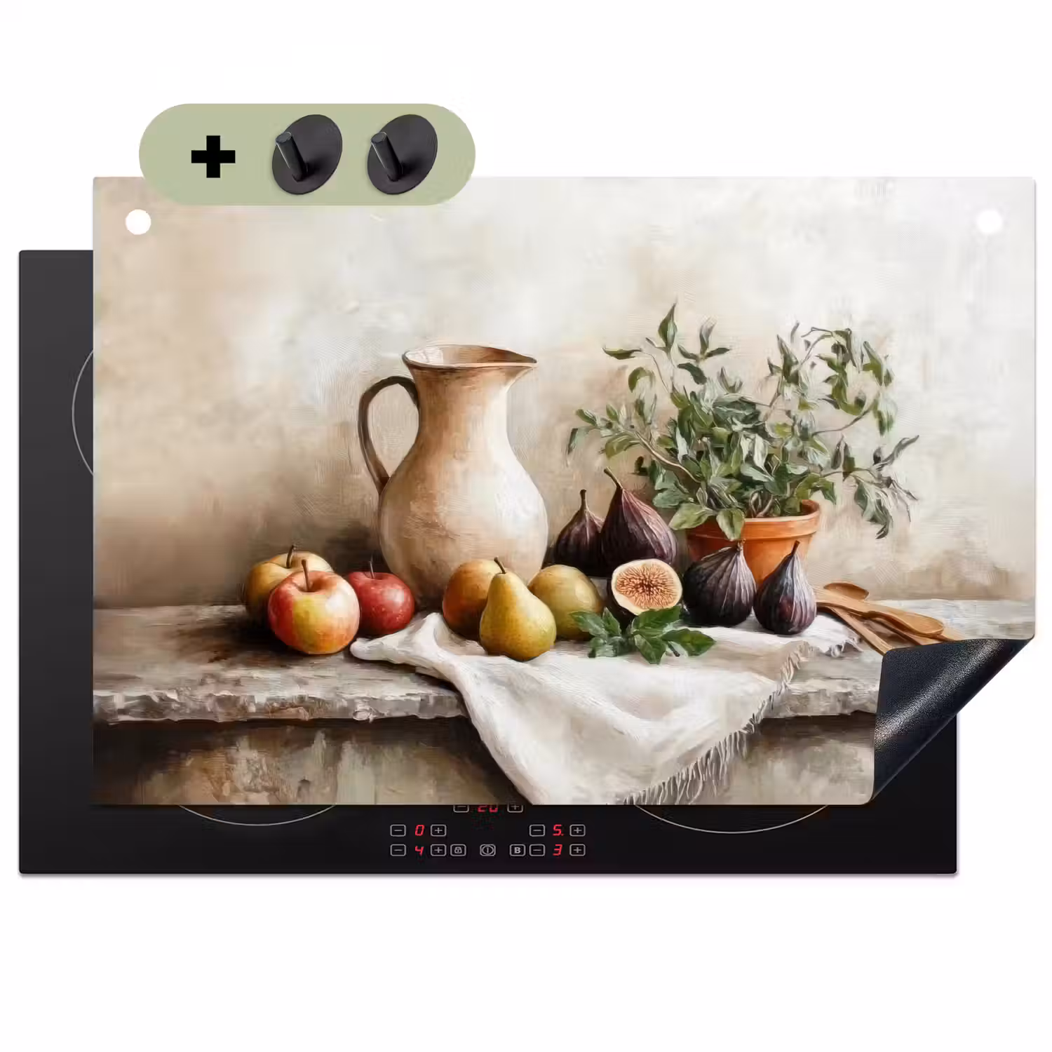 Fruit - Kruiden - Landelijk Inductie beschemer met haakjes klein -3d