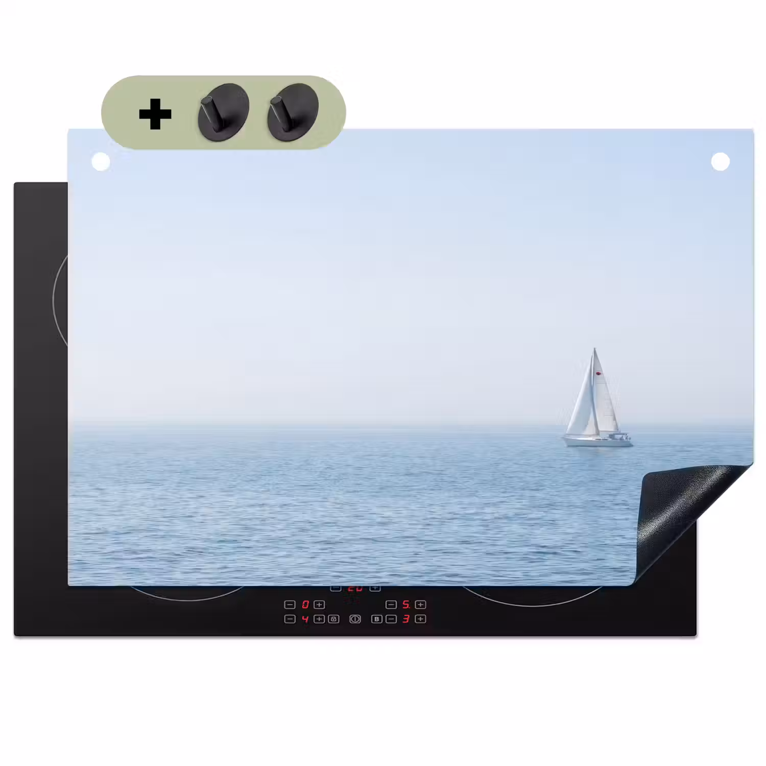 Horizon - Zeilboot - Zee Inductie beschemer met haakjes klein -3d