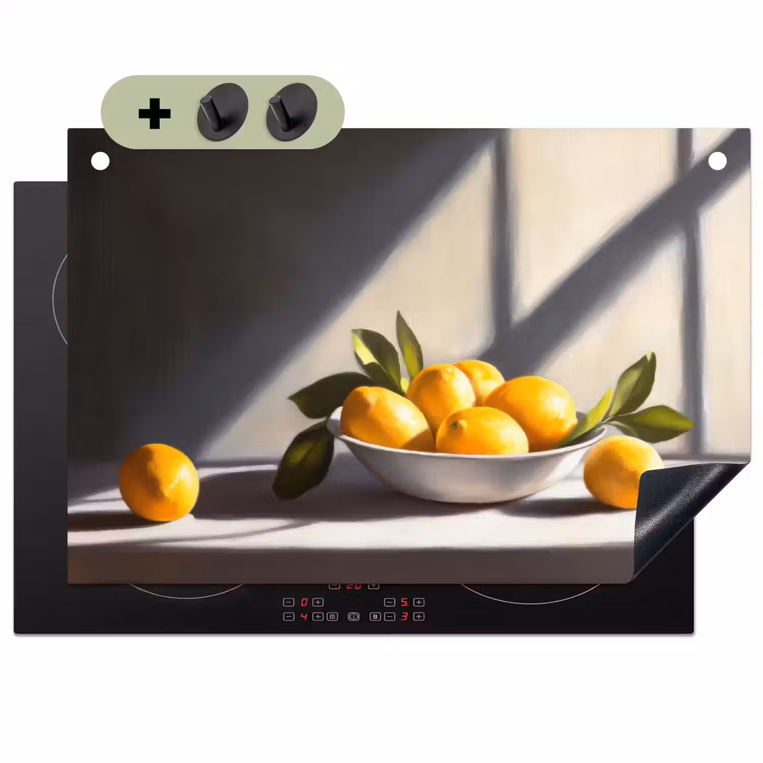 Citroenen - Stilleven - Geel Inductie beschemer met haakjes klein -3d
