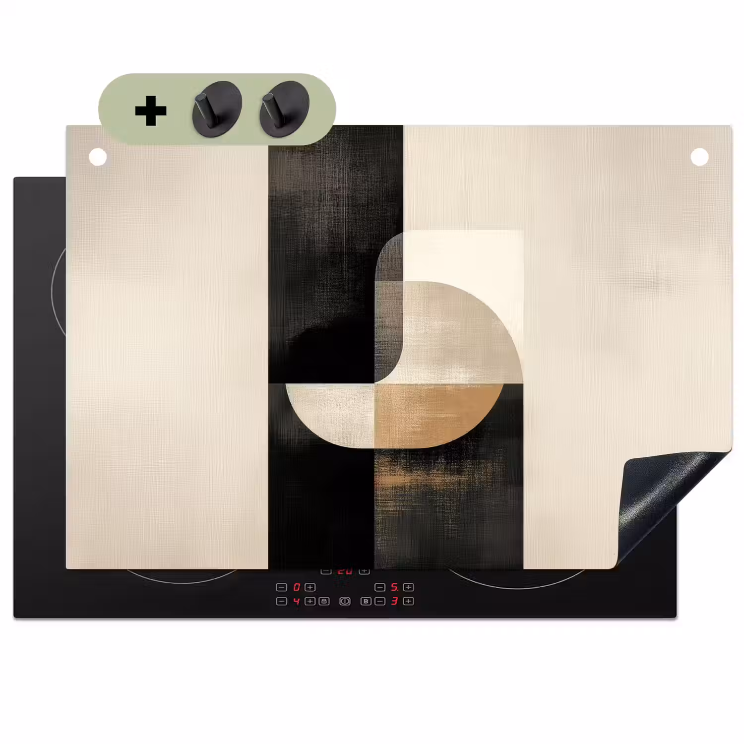 Modern - Vierkant - Vormen Inductie beschemer met haakjes klein -3d