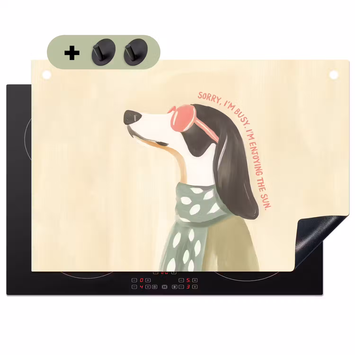 Quote - Hond - Zonnebril Inductie beschemer met haakjes klein -3d