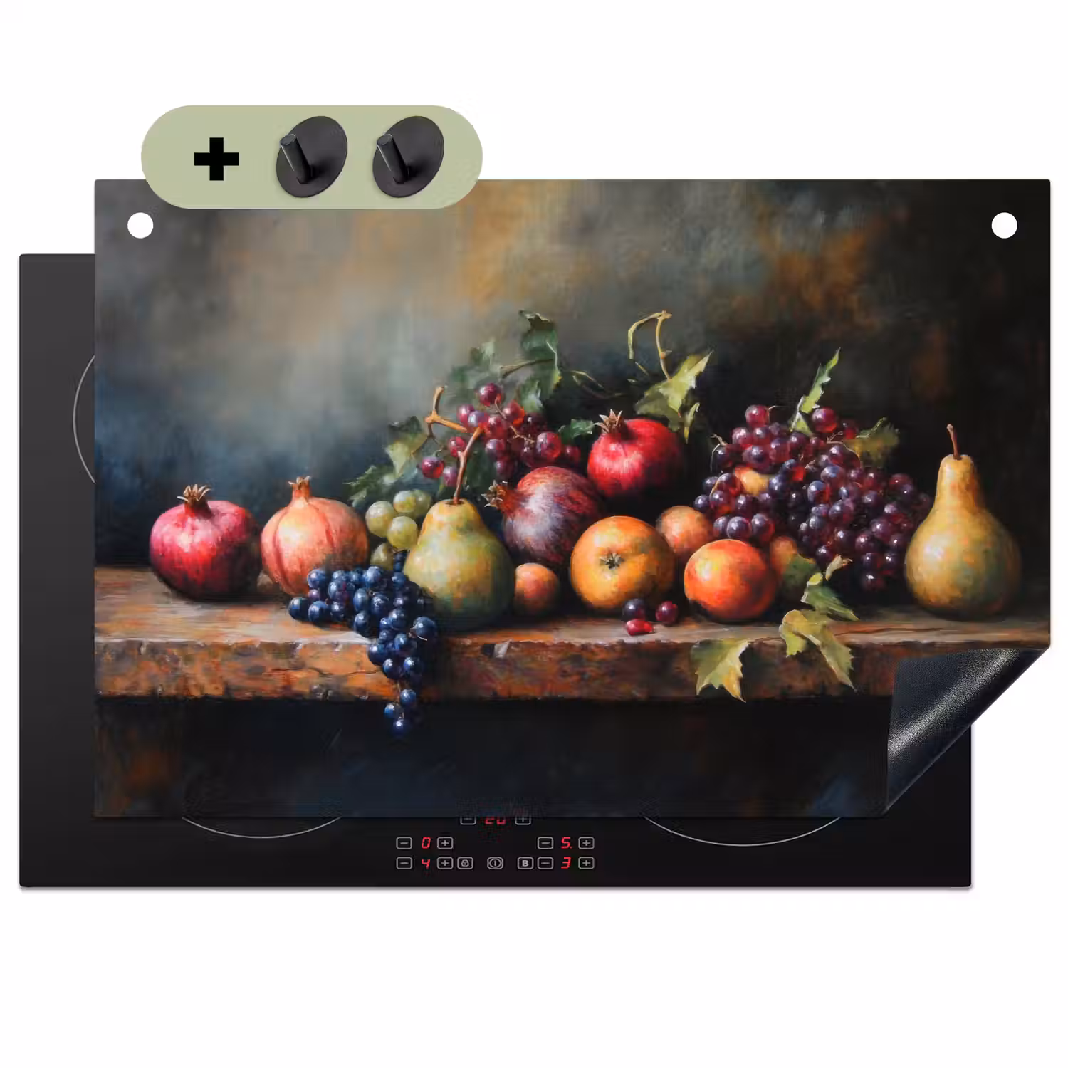 Rustiek - Stilleven - Fruit Inductie beschemer met haakjes klein -3d