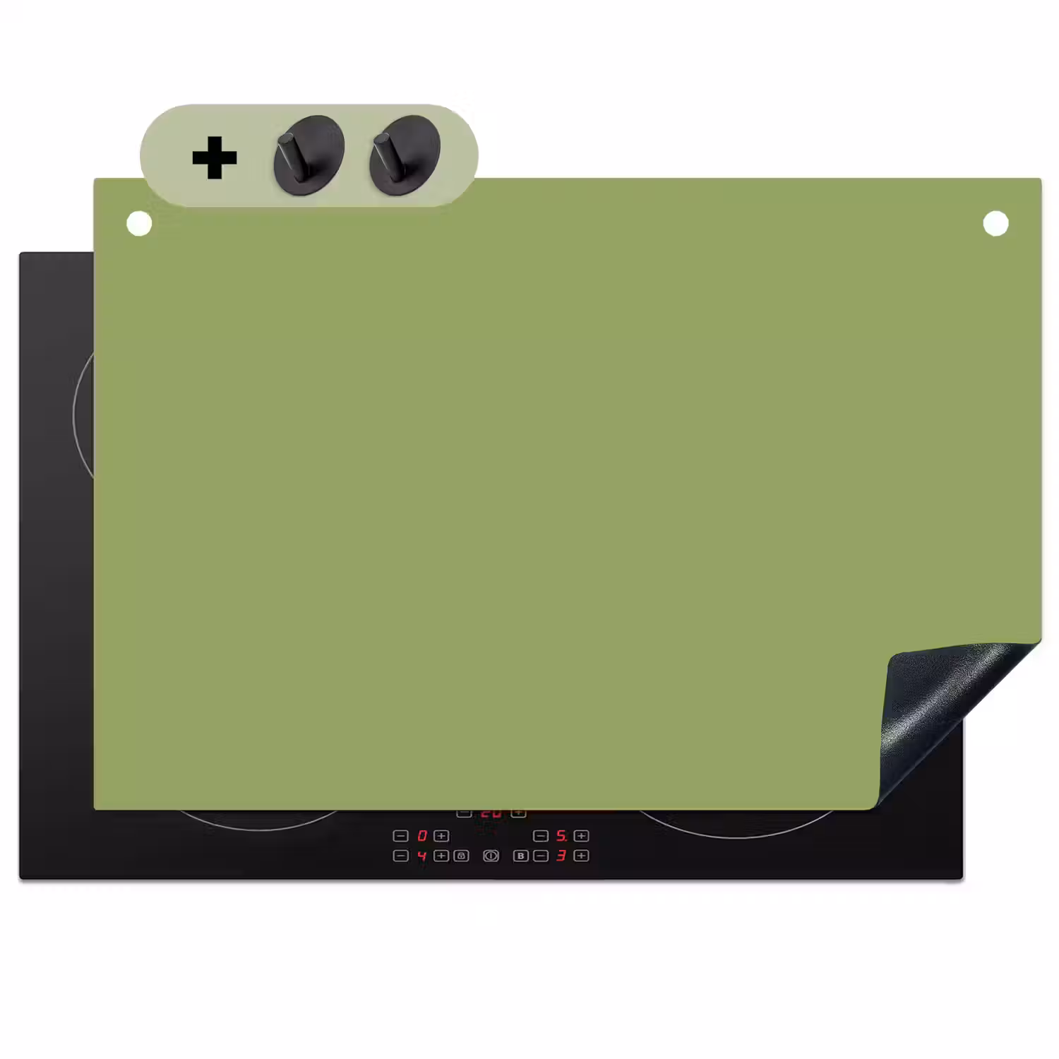 Sage - Green - Groen Inductie beschemer met haakjes klein 777 -3d