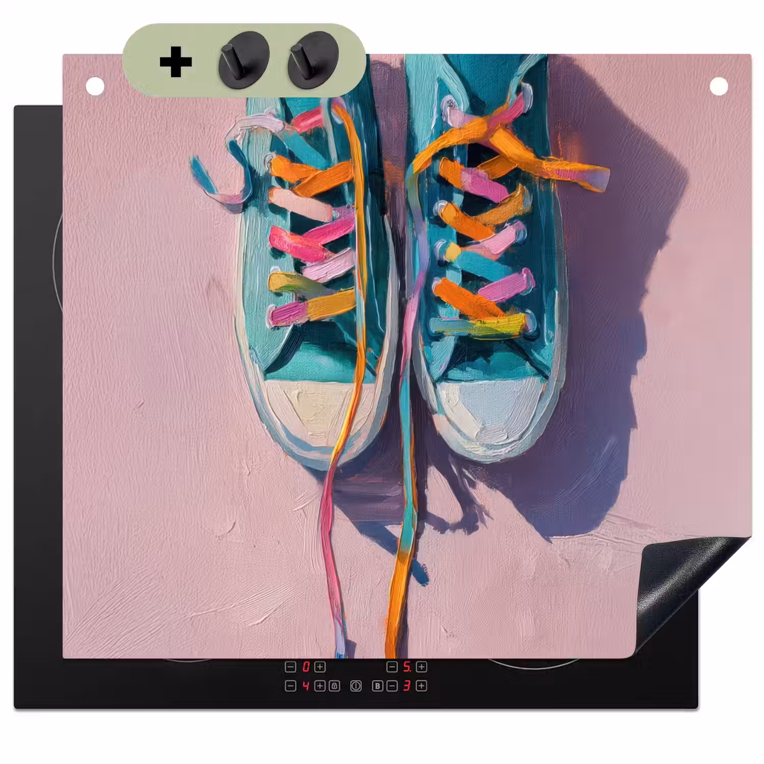 Sneakers - Veters - Kleurrijk - Schaduw Inductie beschemer met haakjes middel -3d