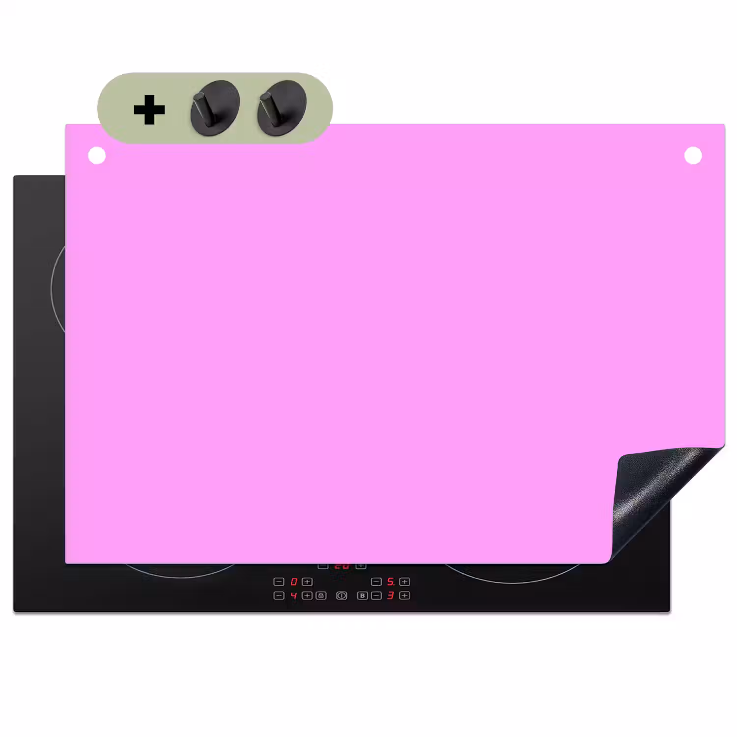 Soft - Lavender - Roze Inductie beschemer met haakjes klein 777 -3d