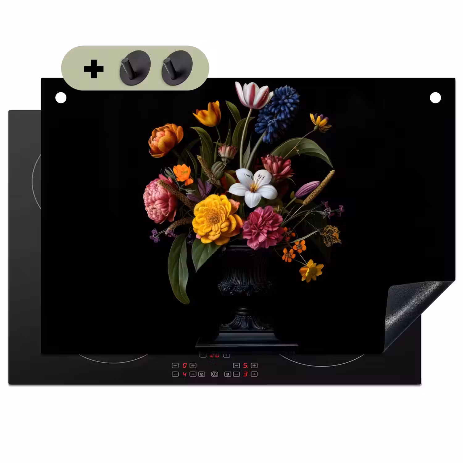 Lente - Bloemen - Klassiek - Vaas Inductie beschemer met haakjes klein -3d
