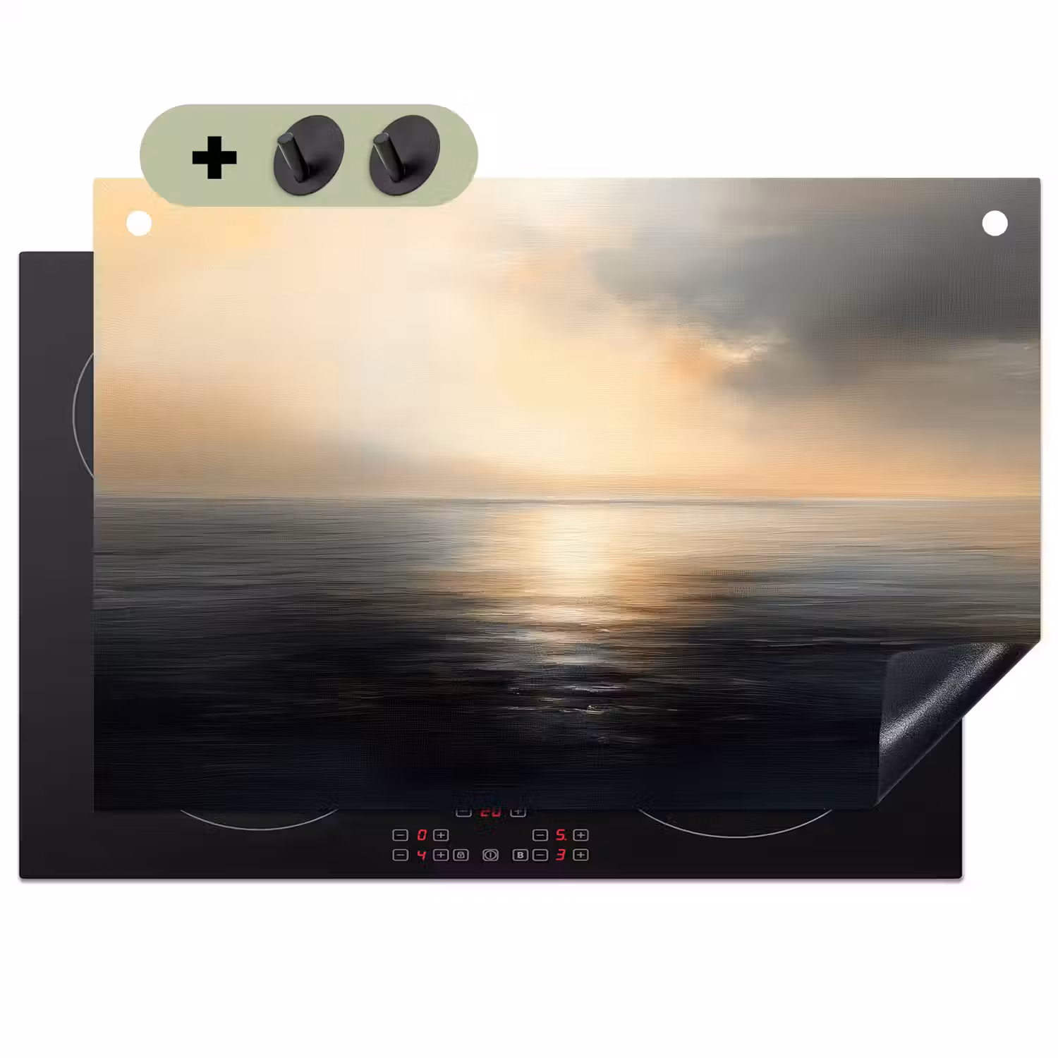Zon - Horizon - Zee Inductie beschemer met haakjes klein -3d
