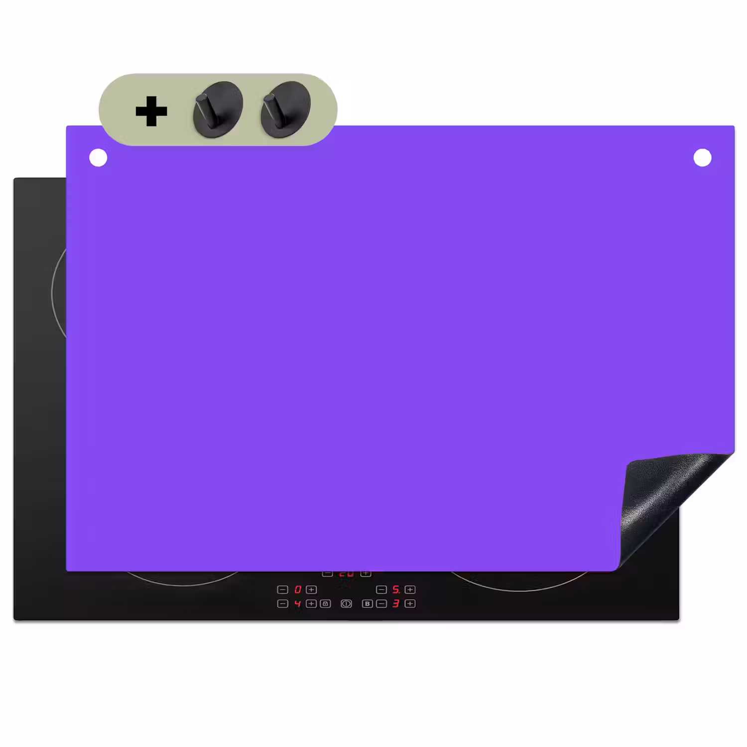 Vivid - Violet - Paars Inductie beschemer met haakjes klein 777 -3d