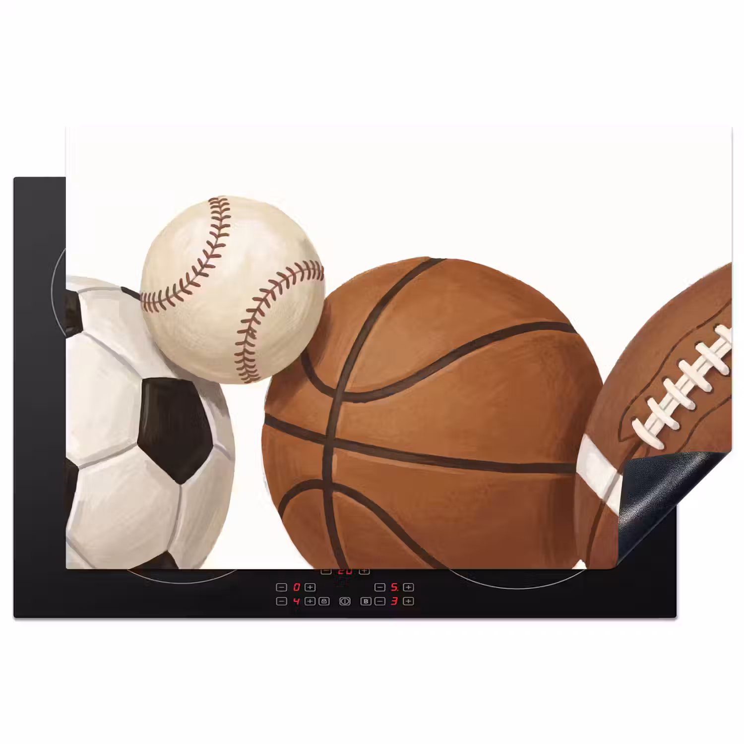 Sport - Ballen - Illustratie Inductie beschermer vinyl 3mm klein -3d